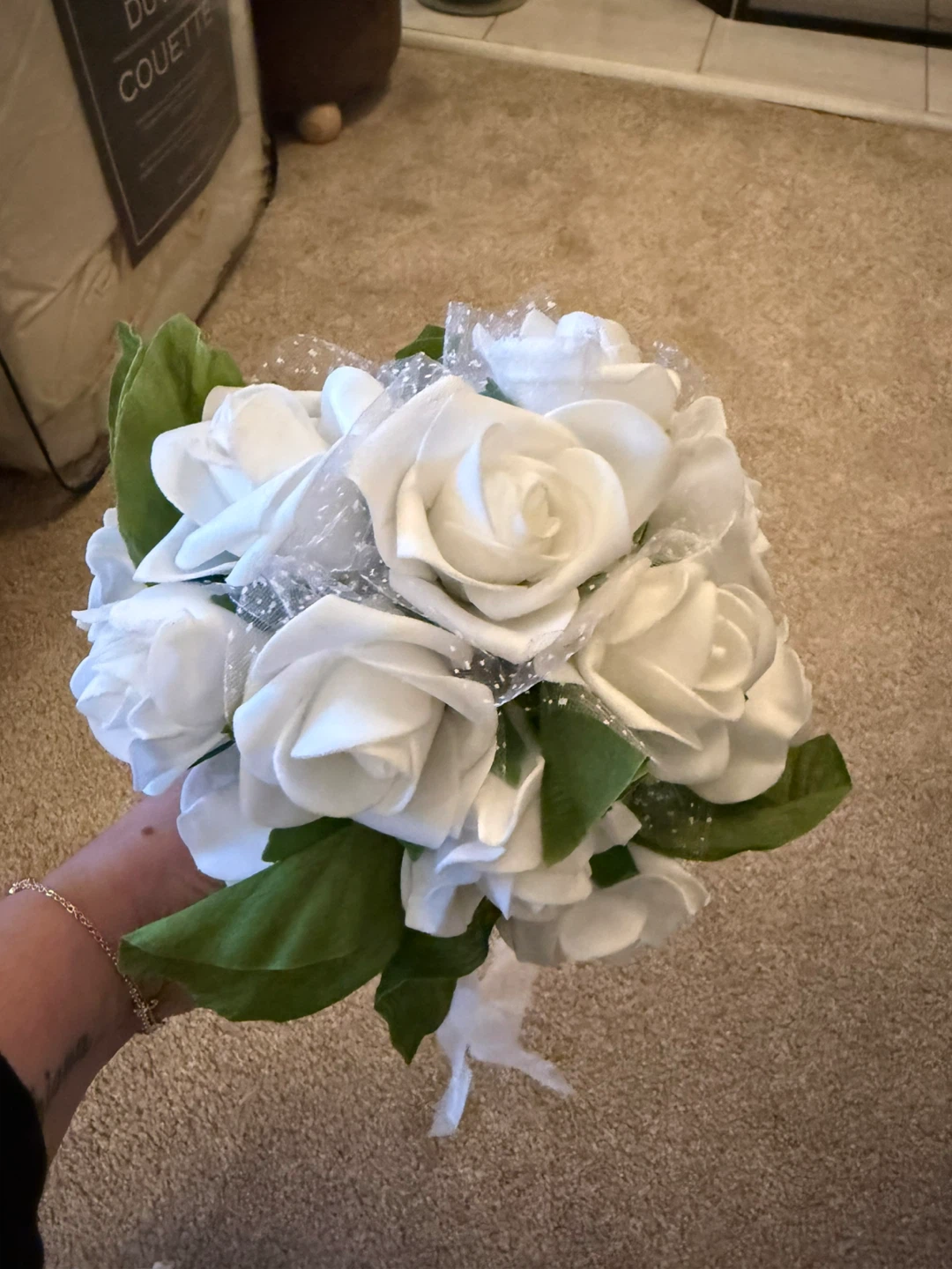 White Rose Foam Bouquet - photo 4