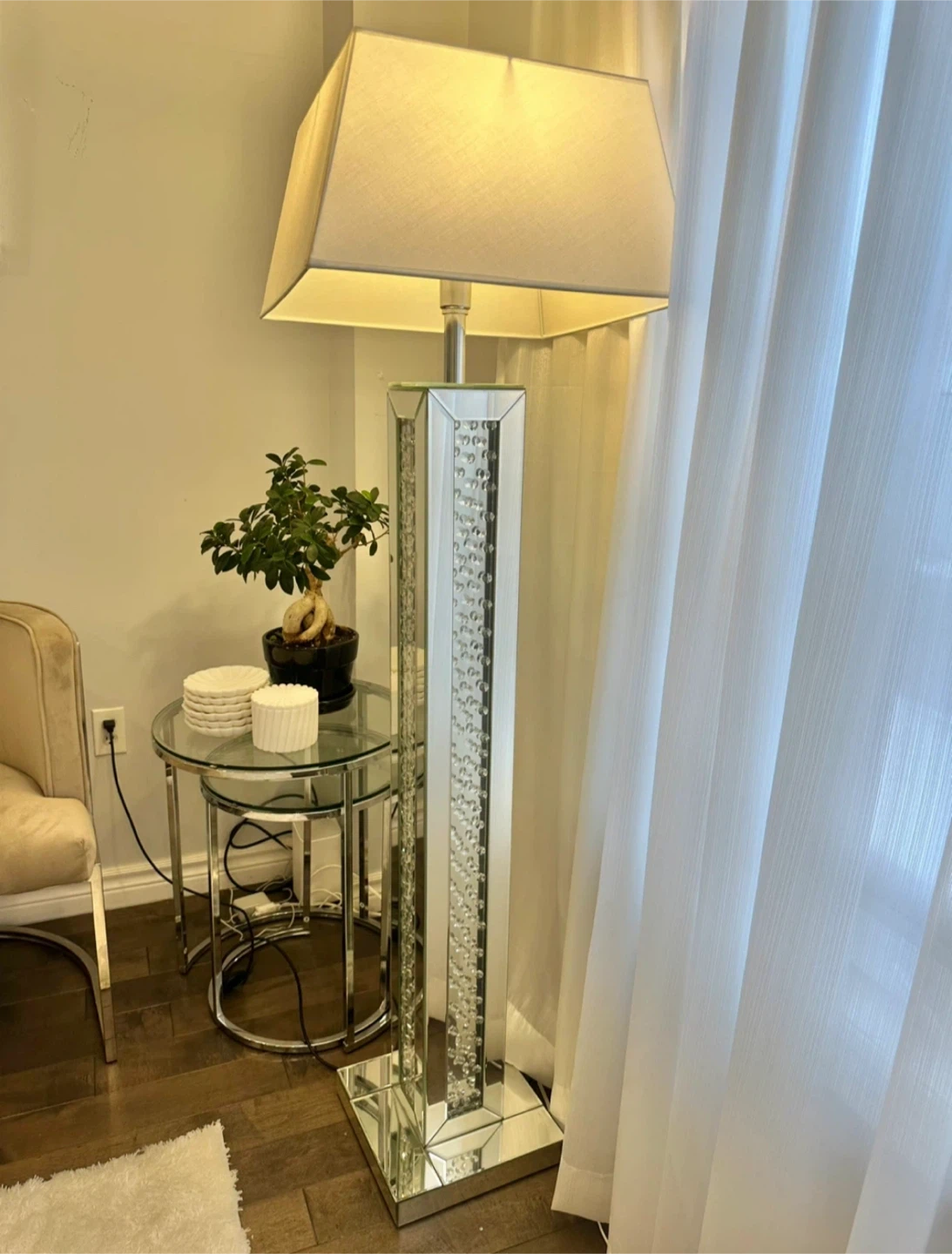 Crystal Accent Floor Lamp