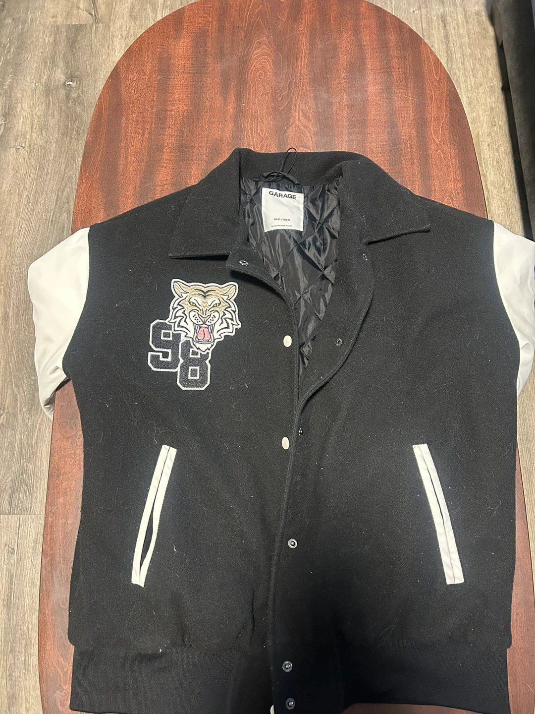 GARAGE Varsity Jacket with Tiger Patch - photo 3
