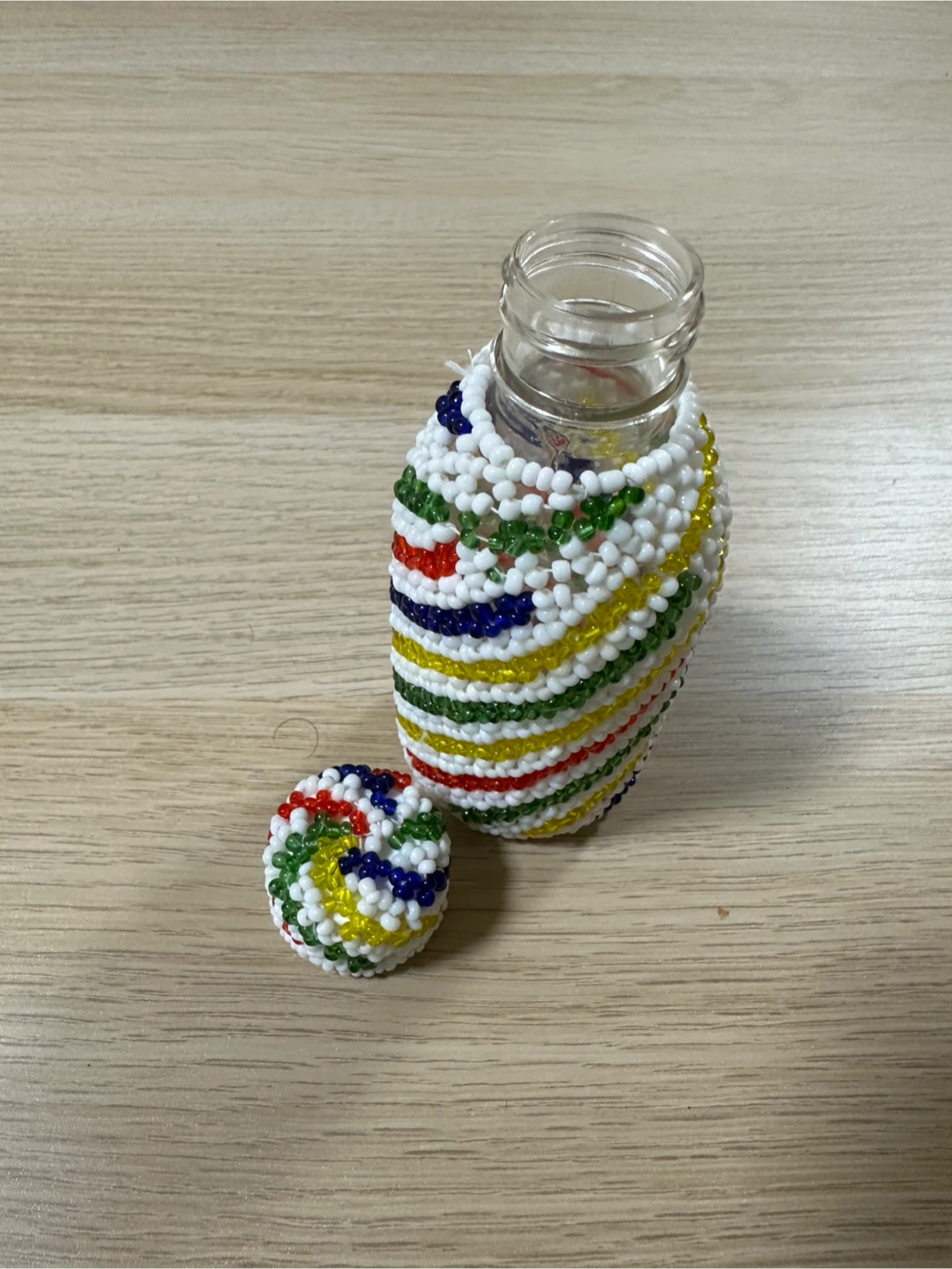 Bead Knitted Decorative Bottle - photo 3