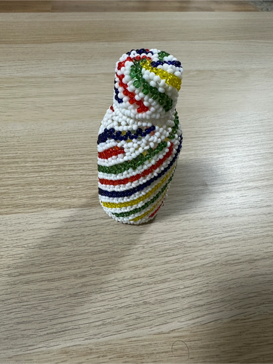 Bead Knitted Decorative Bottle