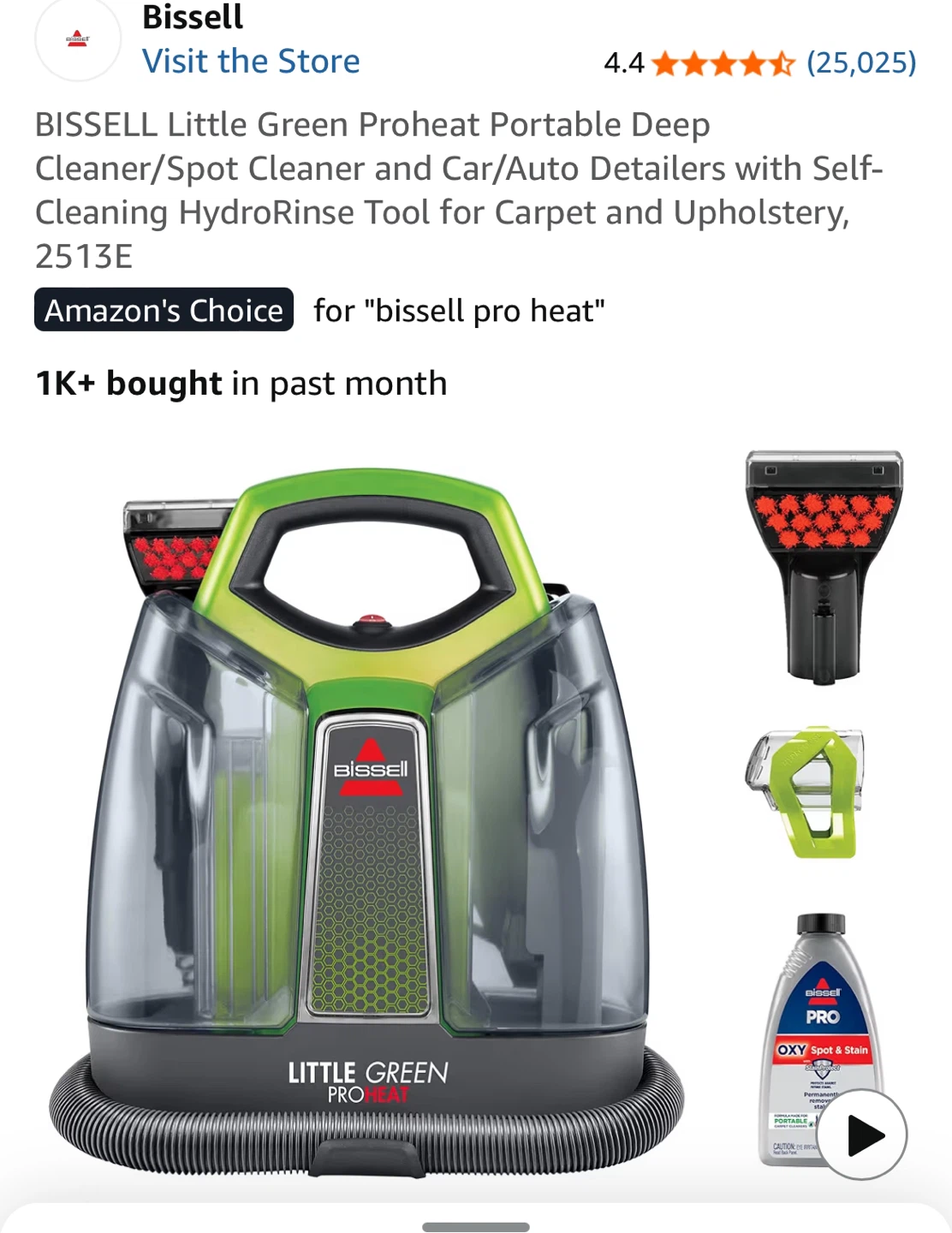 Brand new Bissell Little Green Proheat Portable Carpet Cleaner - photo 4