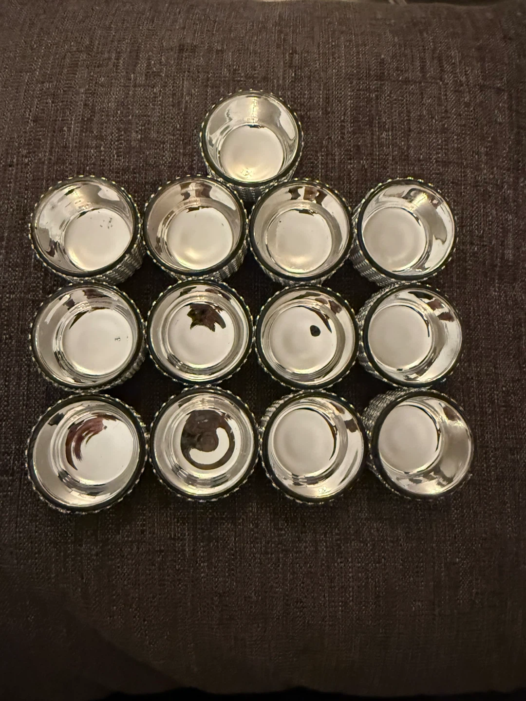 Set of 13 Crystal Tea Light Holders