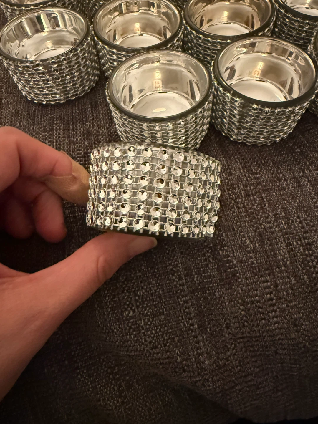Set of 13 Crystal Tea Light Holders - photo 2