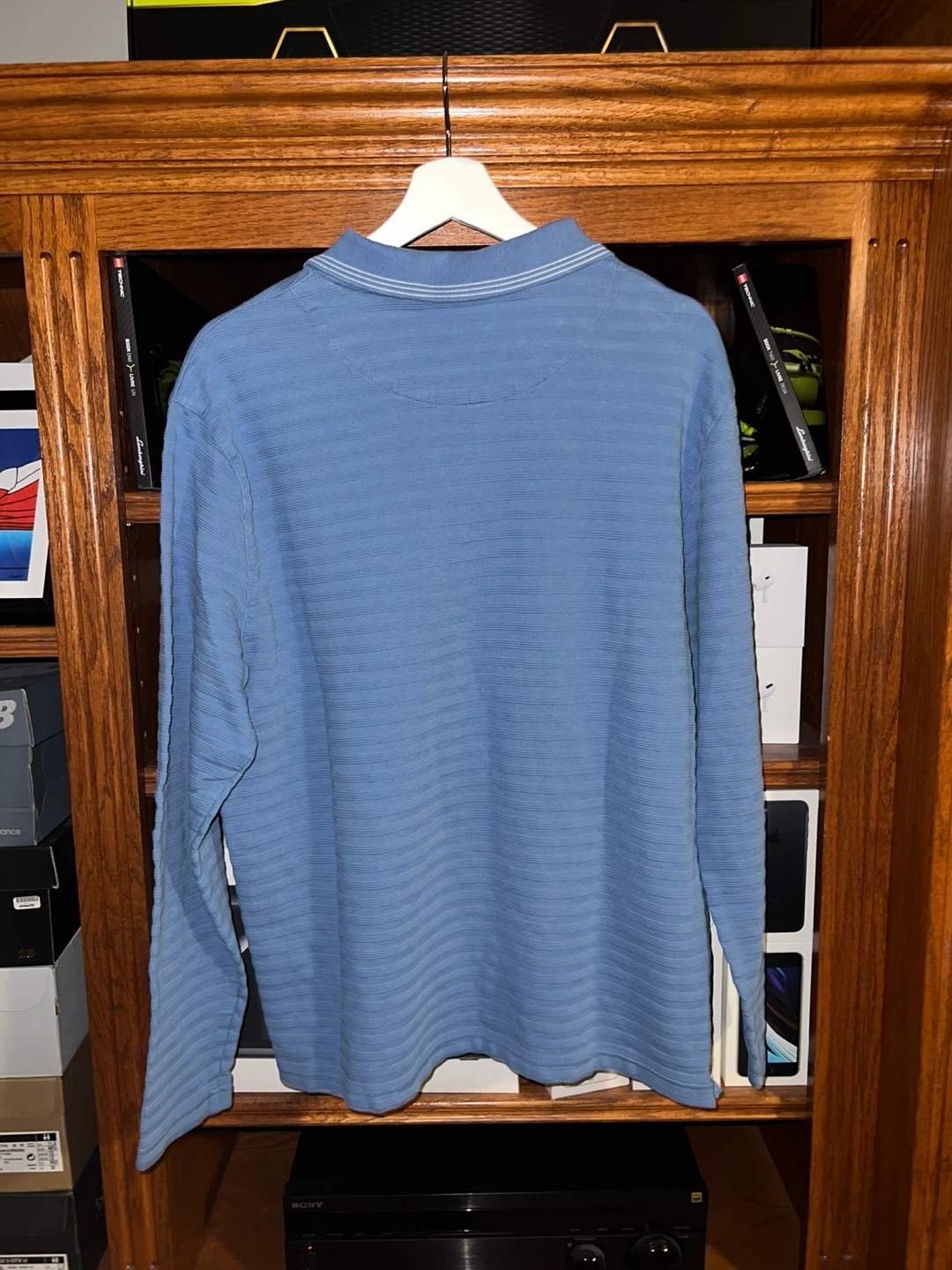 Ted Baker Long Sleeve Polo Shirt - Blue XL/TG - photo 4