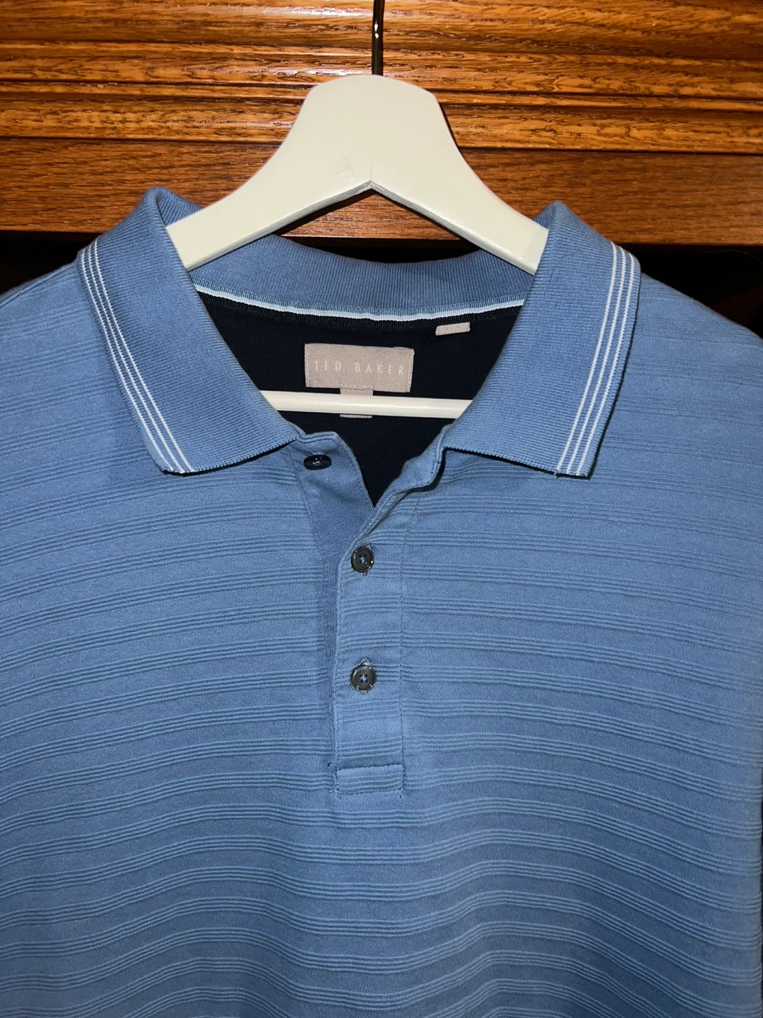 Ted Baker Long Sleeve Polo Shirt - Blue XL/TG