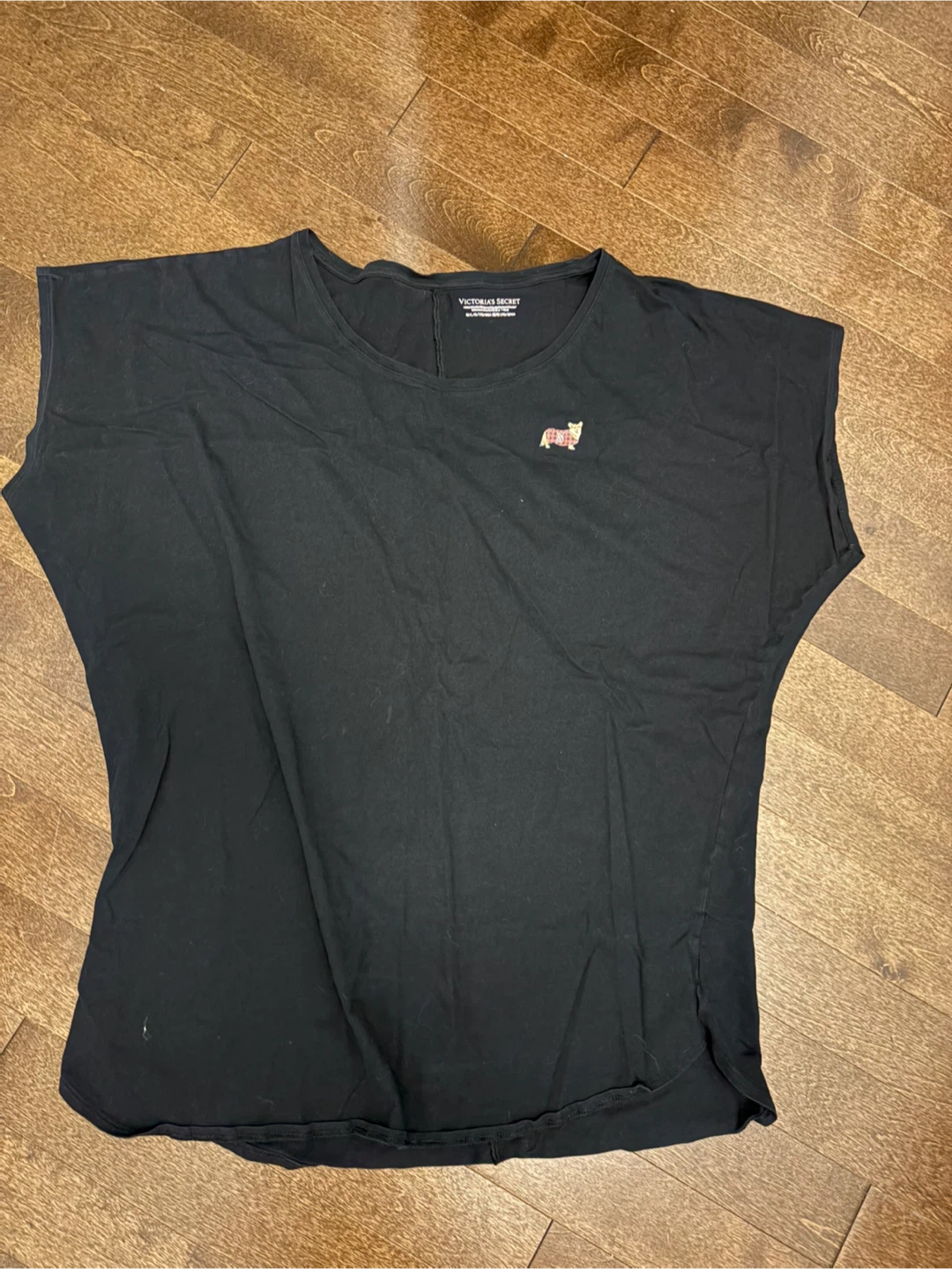 Victoria's Secret Black Corgi Graphic T-Shirt M/L