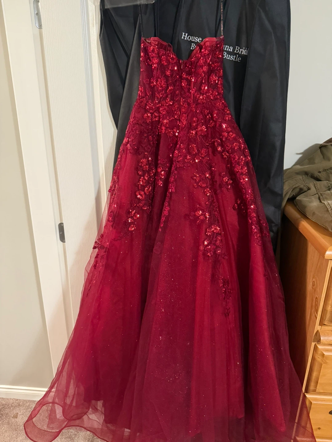 Red Sparkly Sequin Gown Dress - photo 2