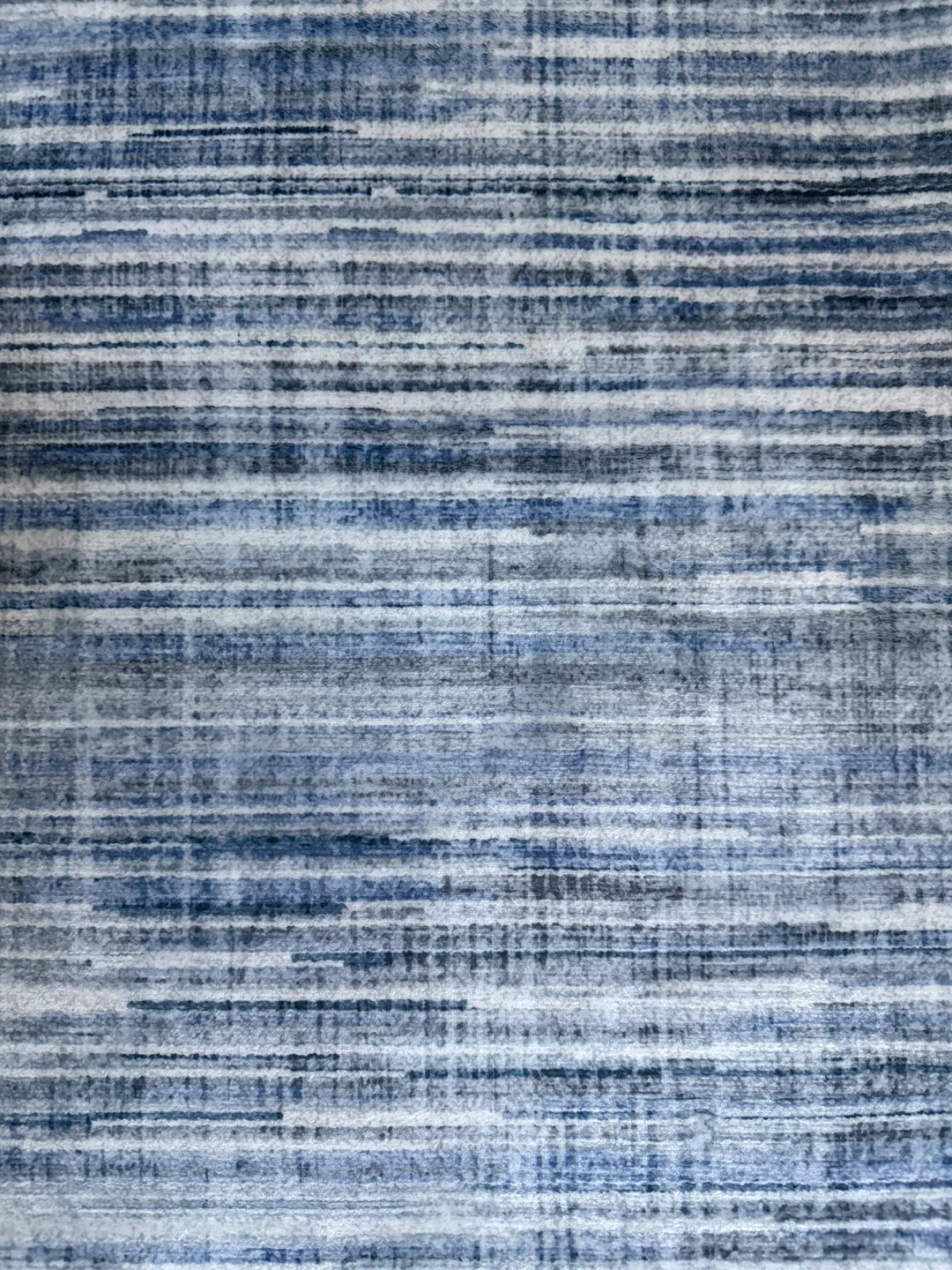 Wyatt & Ash Washable Area Rug Blue and White Striped Area Rug - photo 3