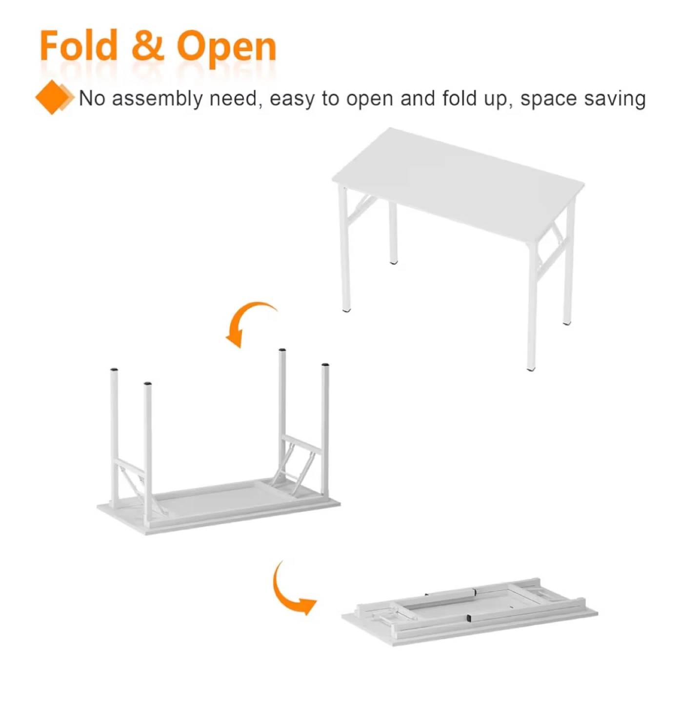 Moving sale! White Folding Desk - 47.2in - photo 4