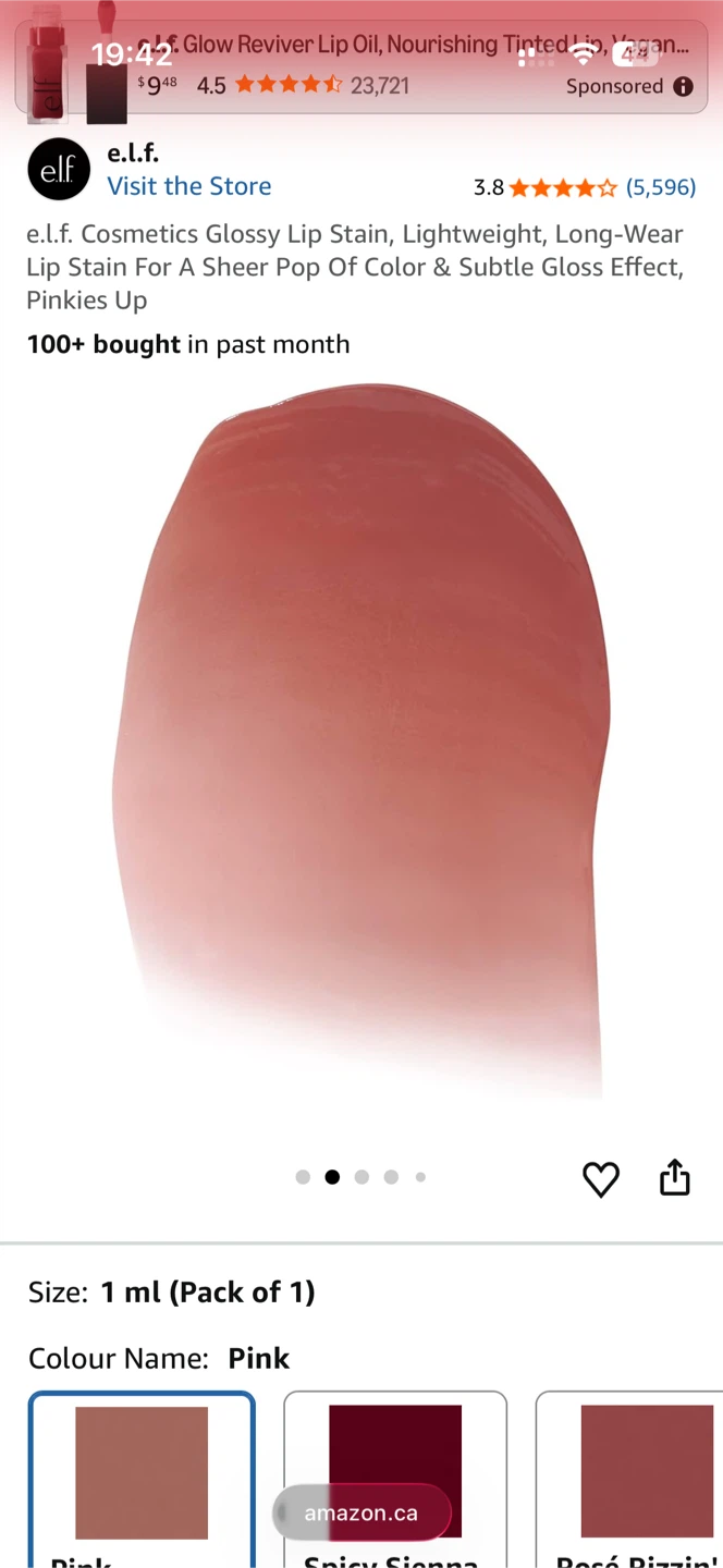 e.l.f. Cosmetics Glossy Lip Stain - Pink - photo 2