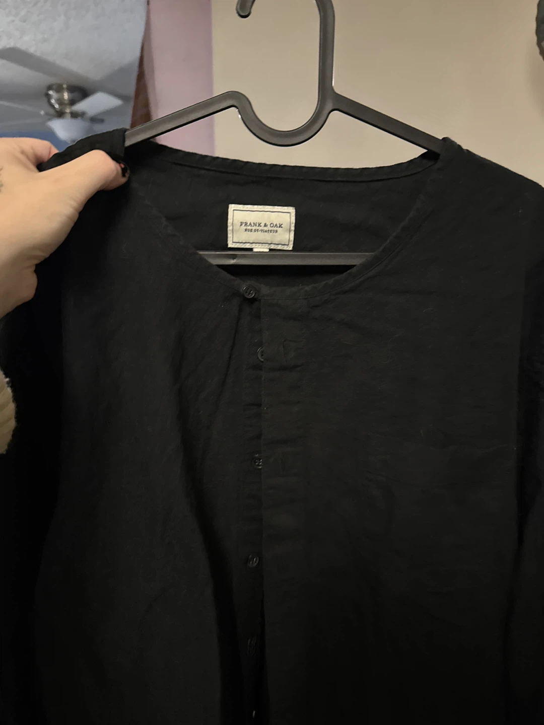 Frank & Oak Men's Black Long Sleeve Shirt Size XXL - photo 3