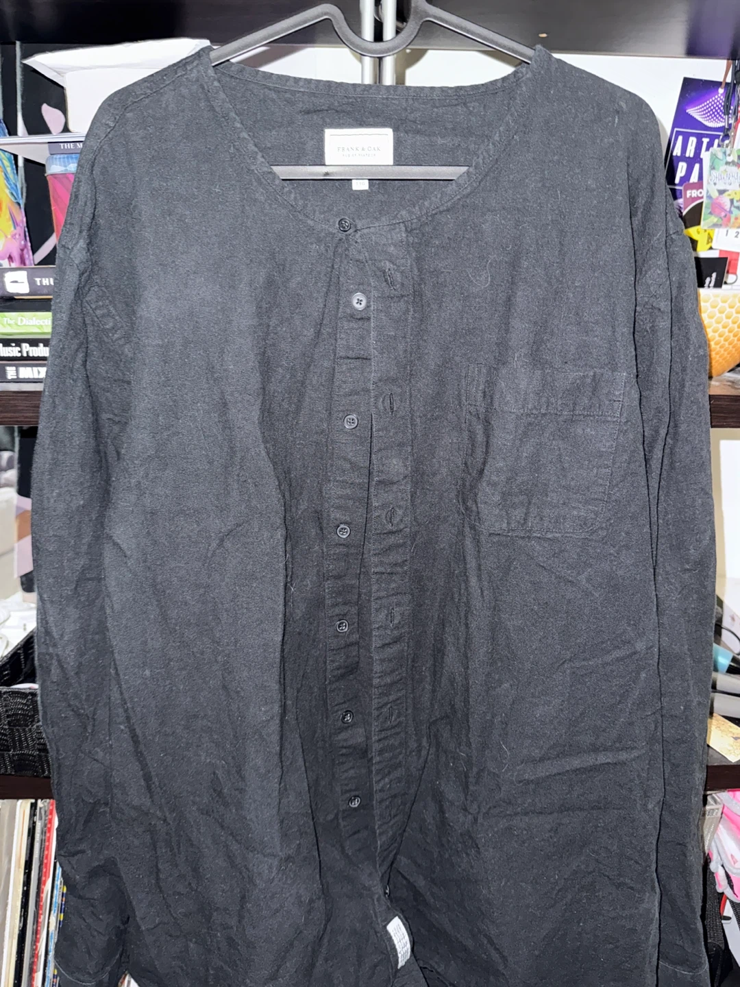 Frank & Oak Men's Black Long Sleeve Shirt Size XXL - photo 4
