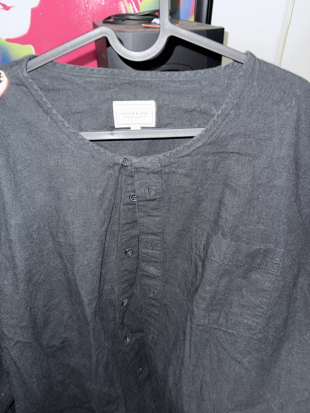 Frank & Oak Men's Black Long Sleeve Shirt Size XXL - photo 2