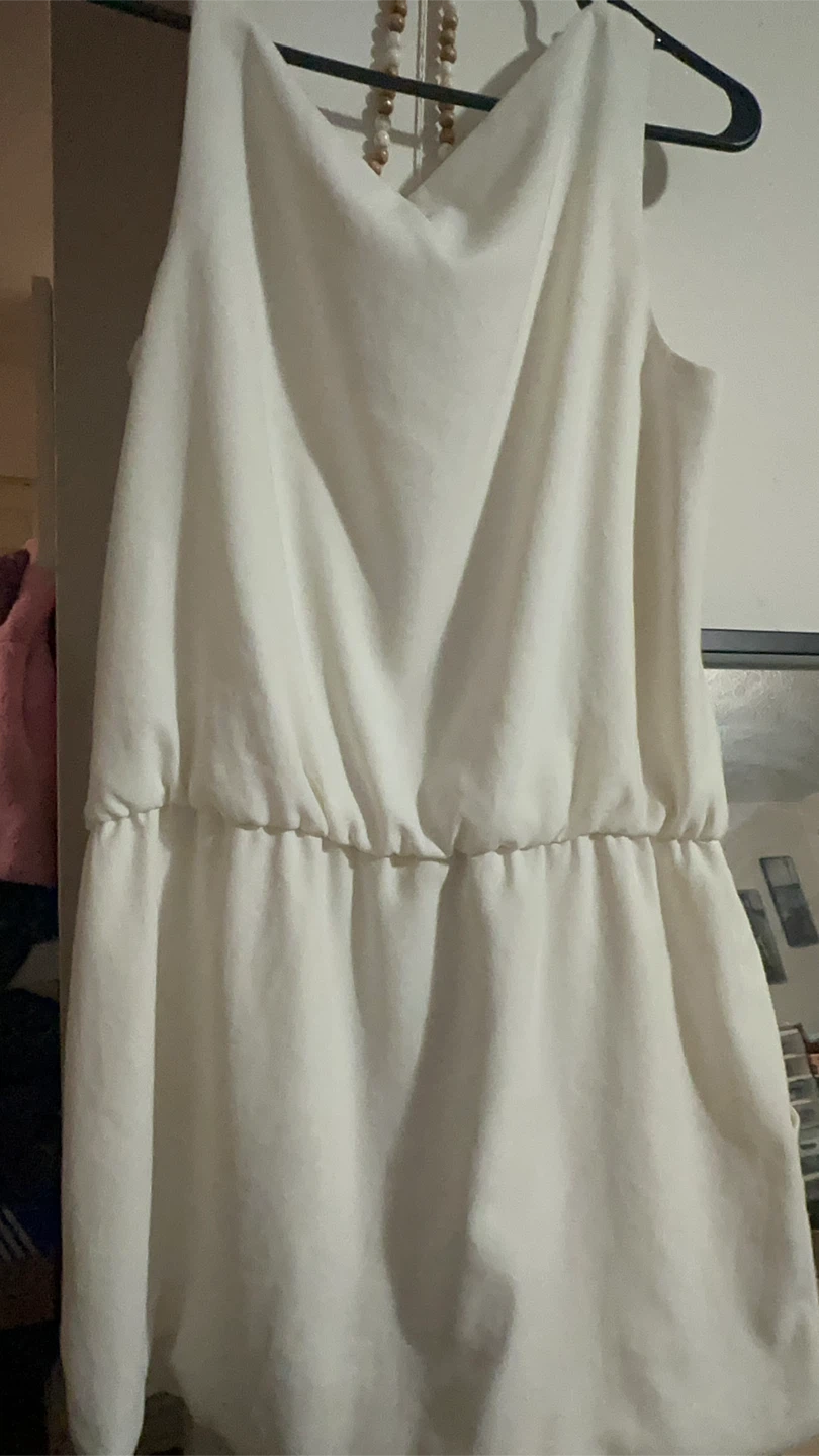 Theory Cream Sleeveless Dress Size 12 - photo 2