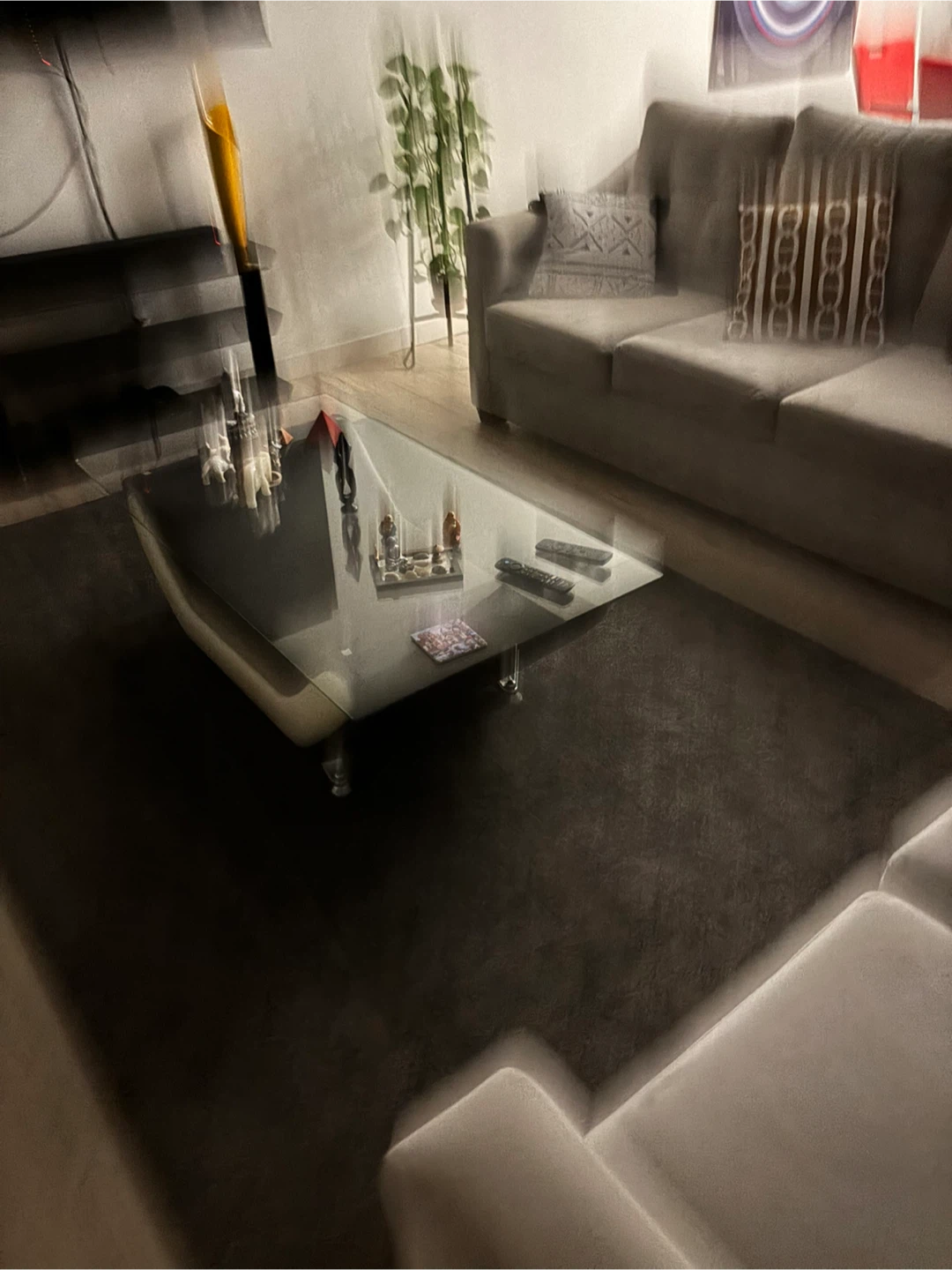 Light Grey Tufted Sofa with Decorative Pillows - photo 4