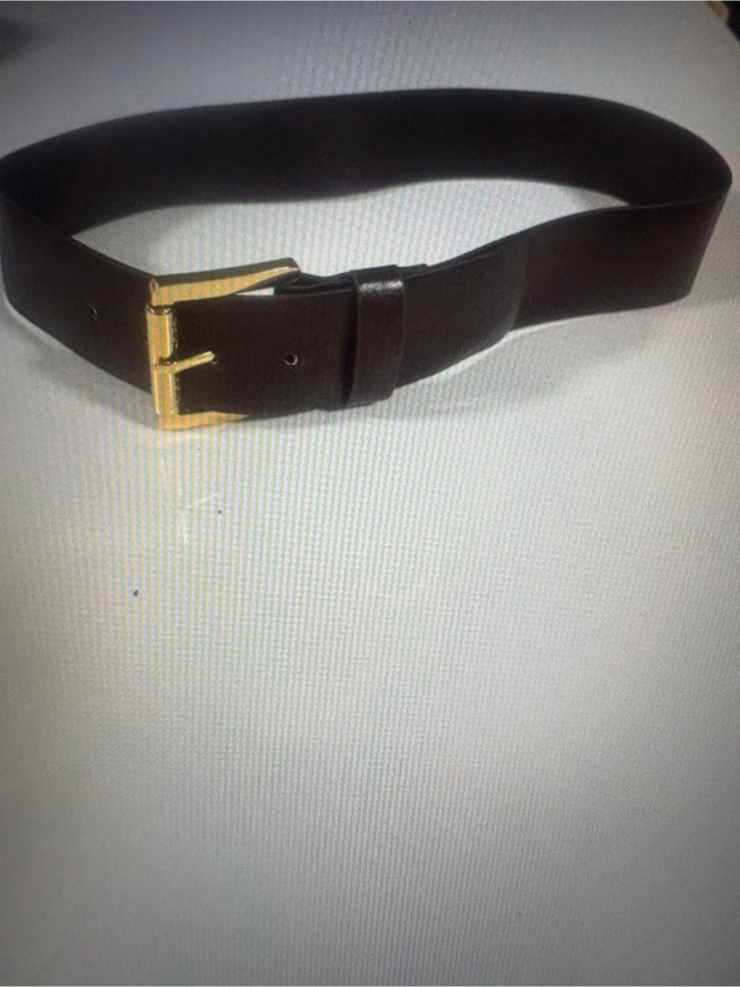 Ceinture Michael Kors brun avec boucle dorée