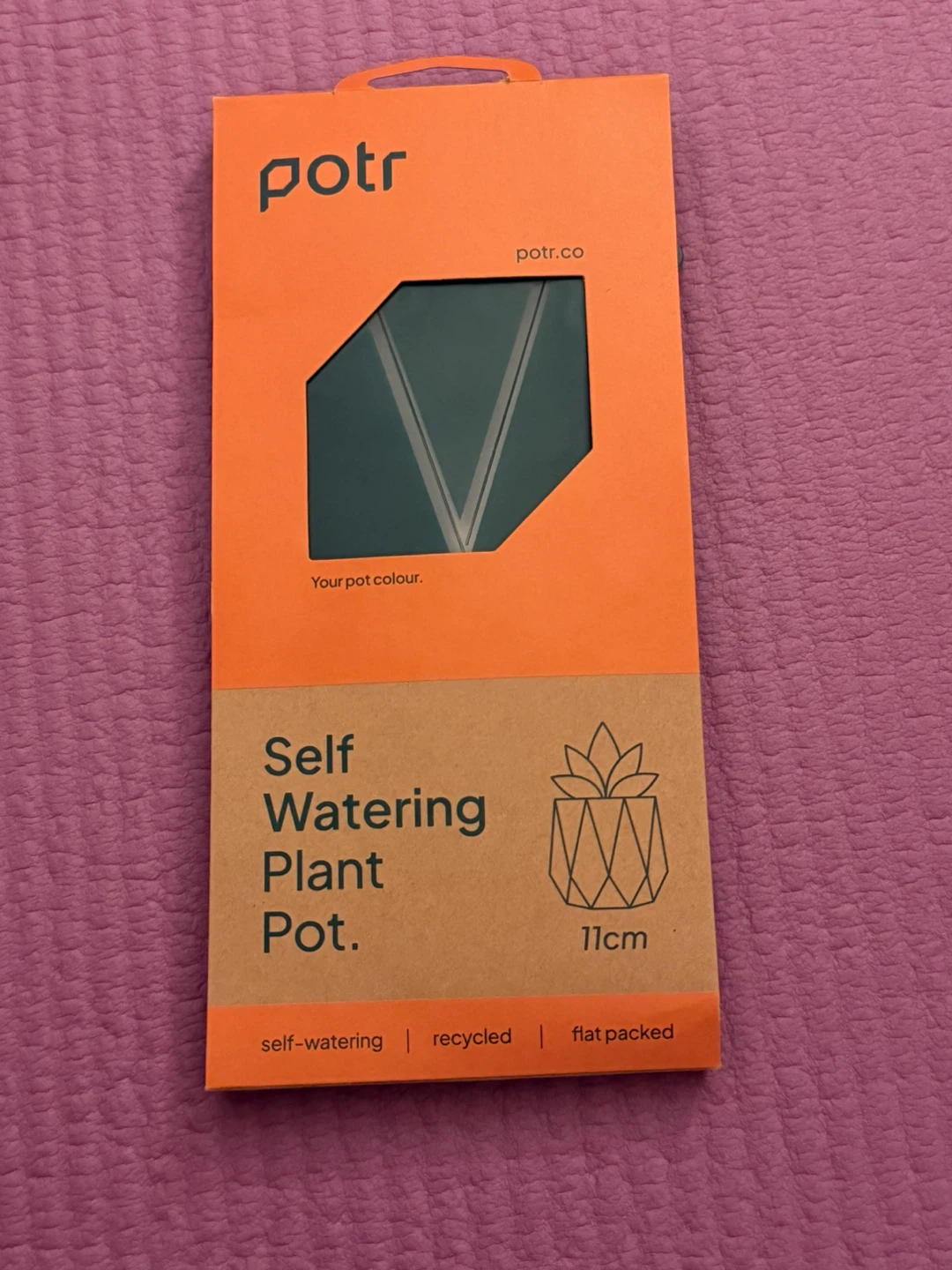 POTR Self Watering Origami Plant Pot - Dark Teal 11cm