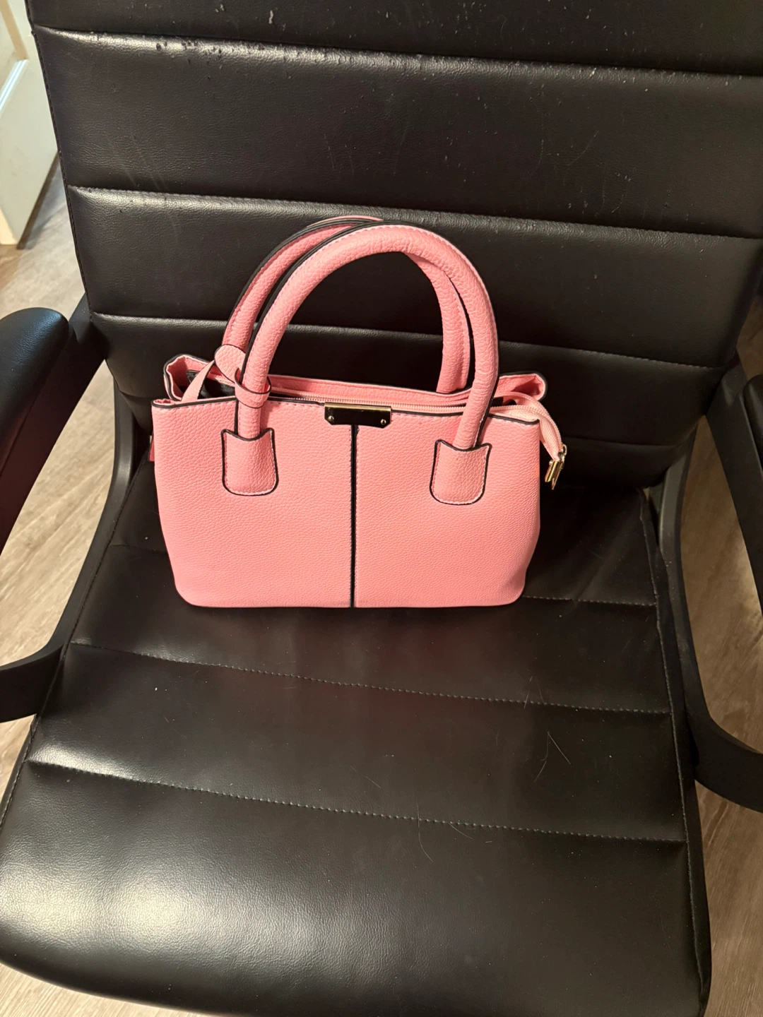 Pink Structured Satchel Handbag never used - photo 2