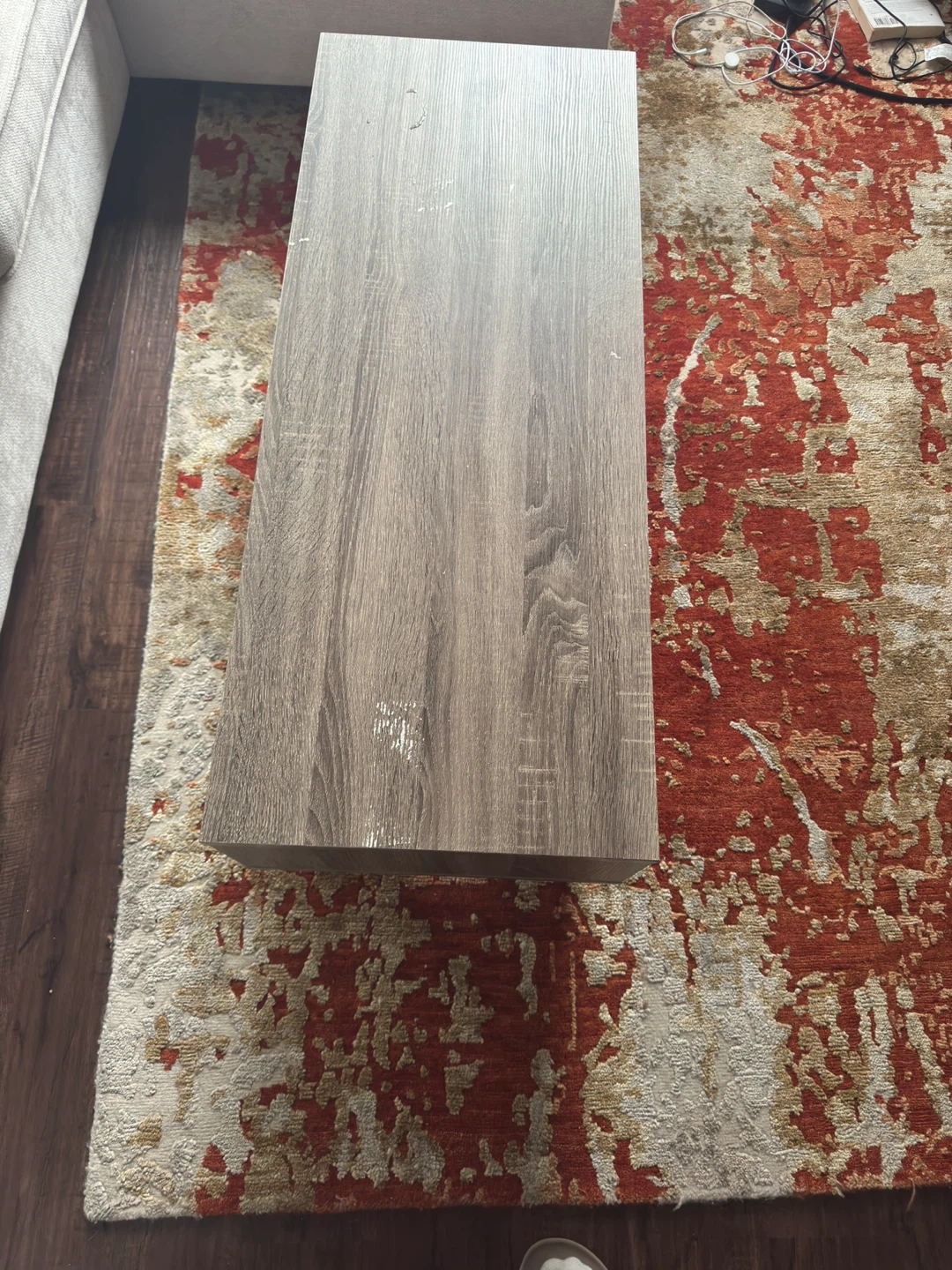 Wooden Coffee Table with Storage Shelves - photo 4