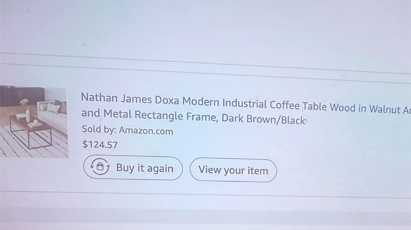 Wooden Coffee Table with Black Metal Frame - photo 3