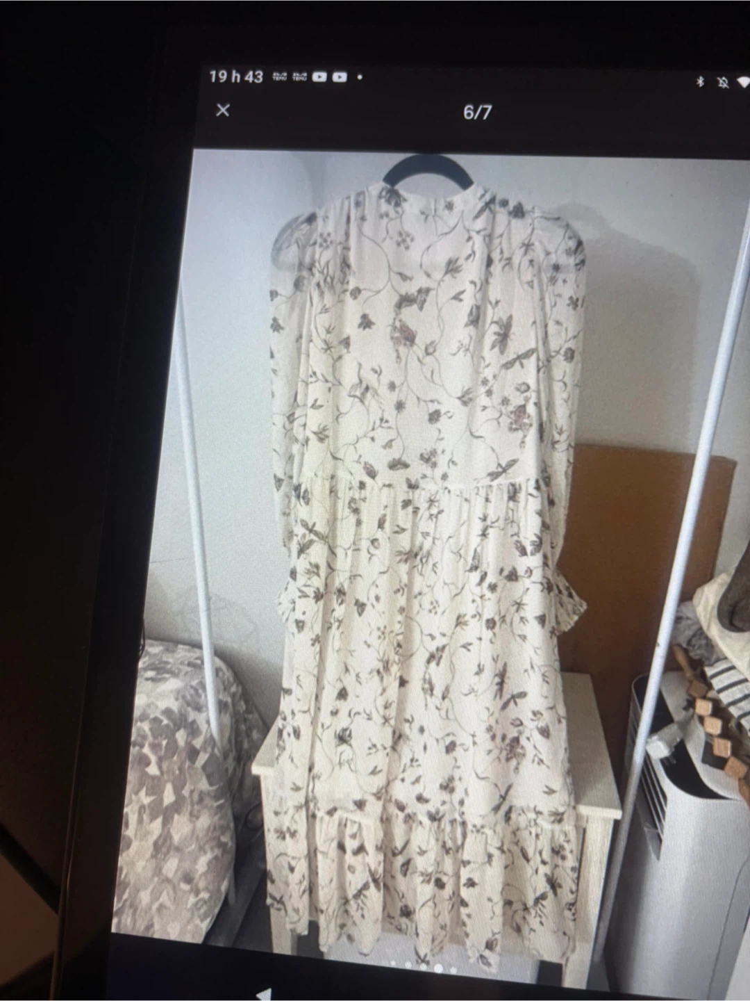 Robe imprimée à volants Taille M