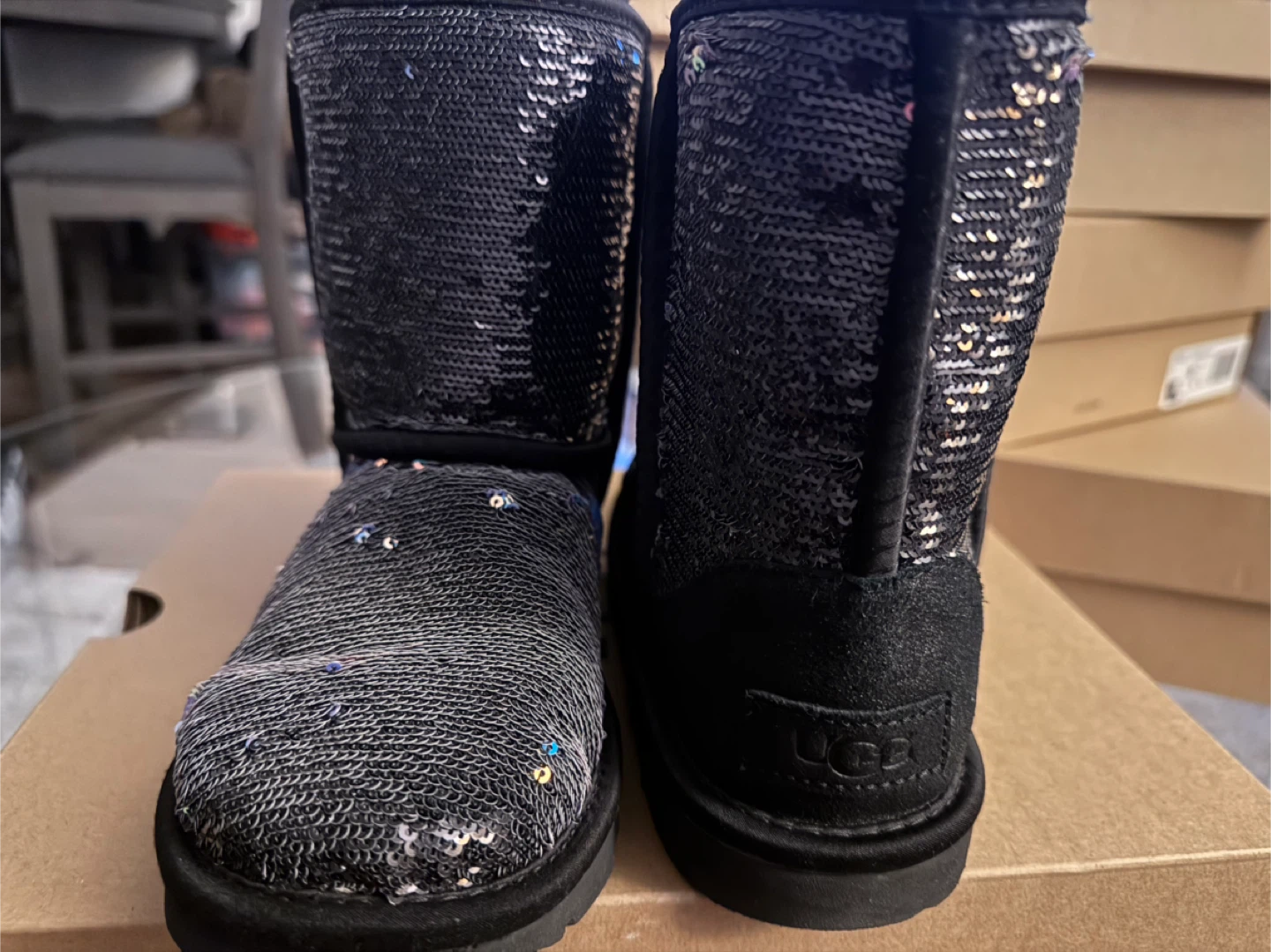 UGG Classic Sequin Boots - Black Size 3 - photo 3
