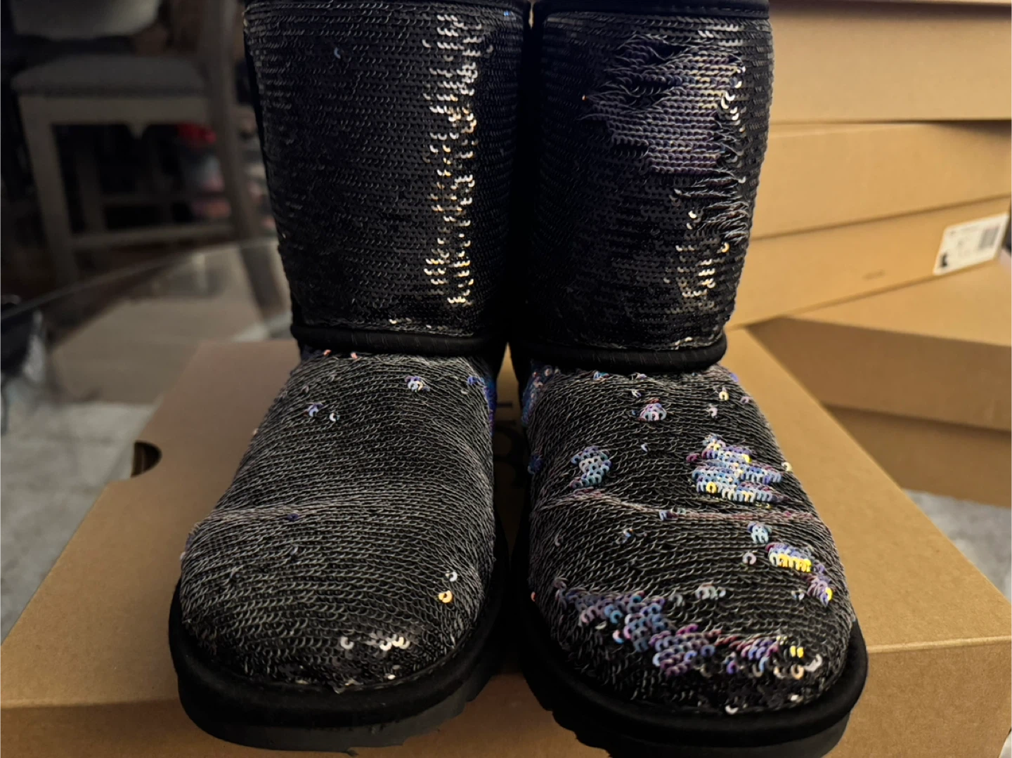 UGG Classic Sequin Boots - Black Size 3 - photo 2