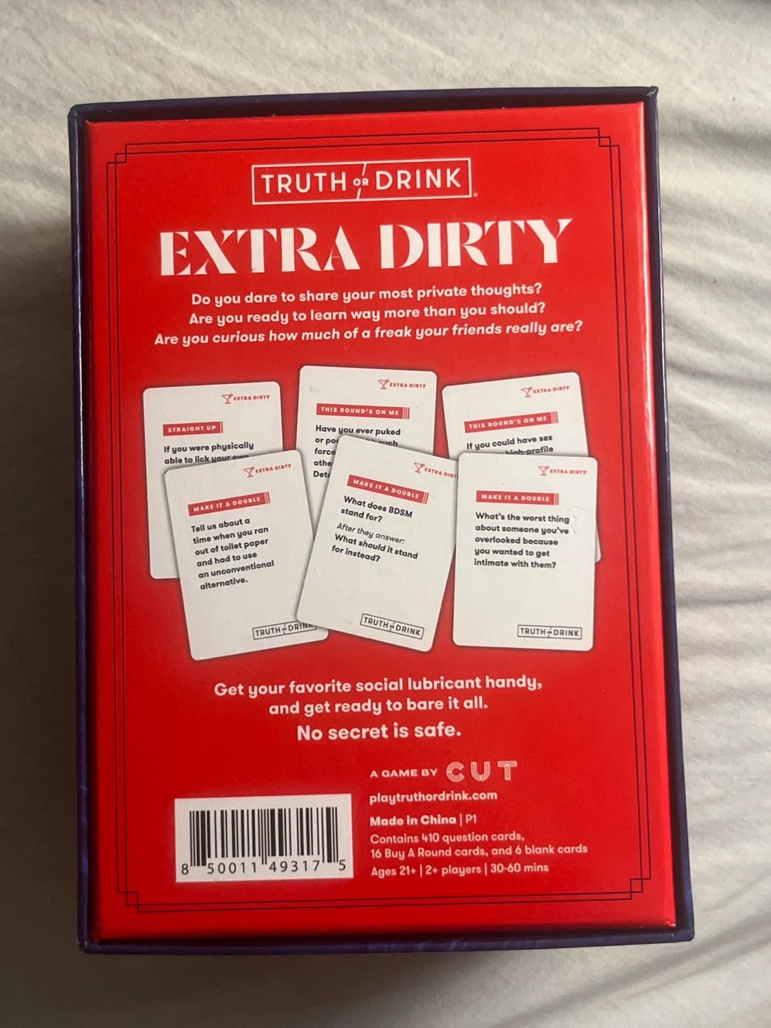 Truth or Drink Extra Dirty Card Game - photo 2