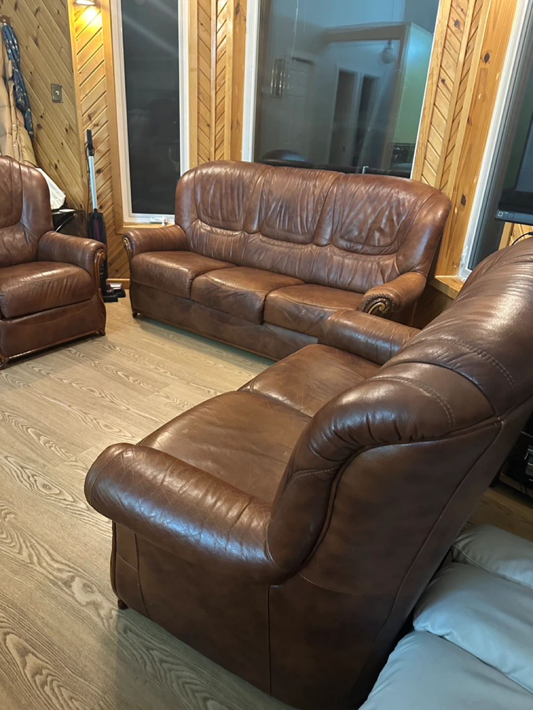 Elegant Cognac leather Sofa Set (CAN DELIVER) - photo 4