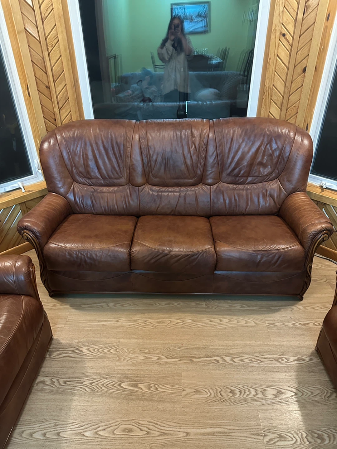 Elegant Cognac leather Sofa Set (CAN DELIVER) - photo 2