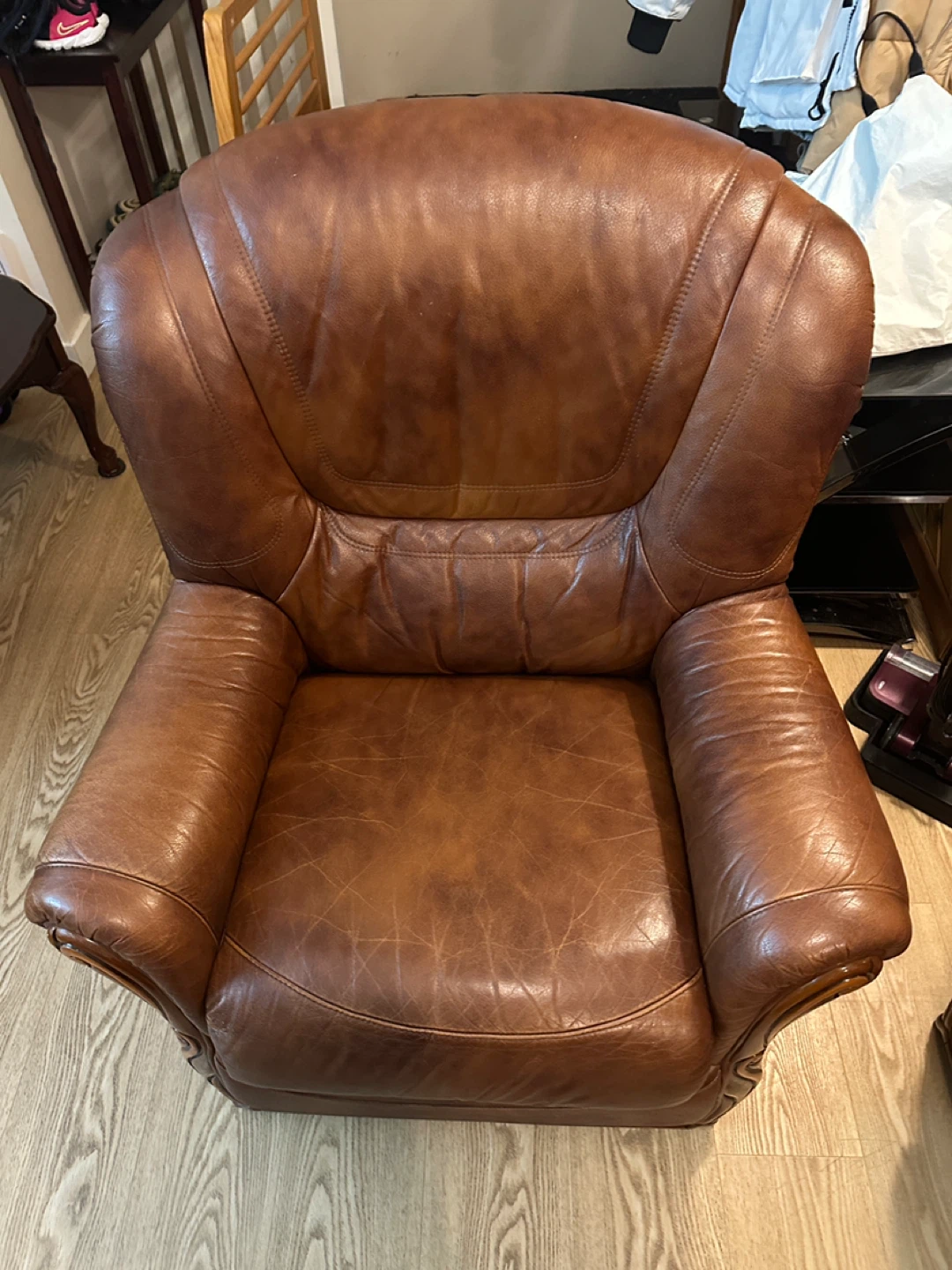 Elegant Cognac leather Sofa Set (CAN DELIVER) - photo 5