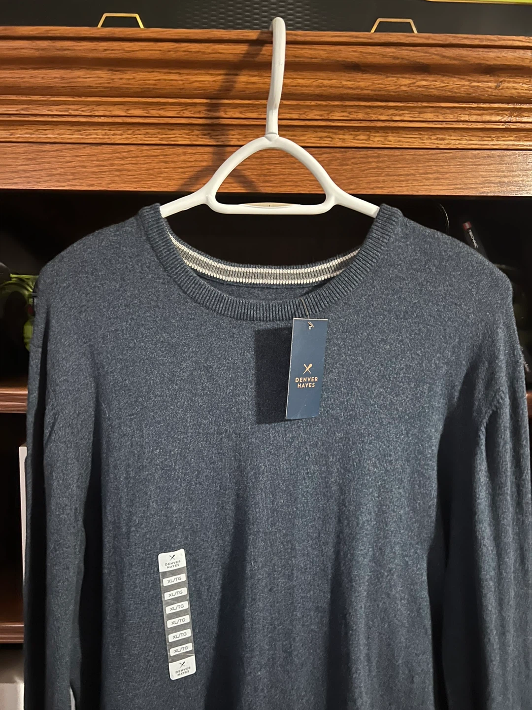 New Denver Hayes Men's Crew Neck Sweater XL Navy