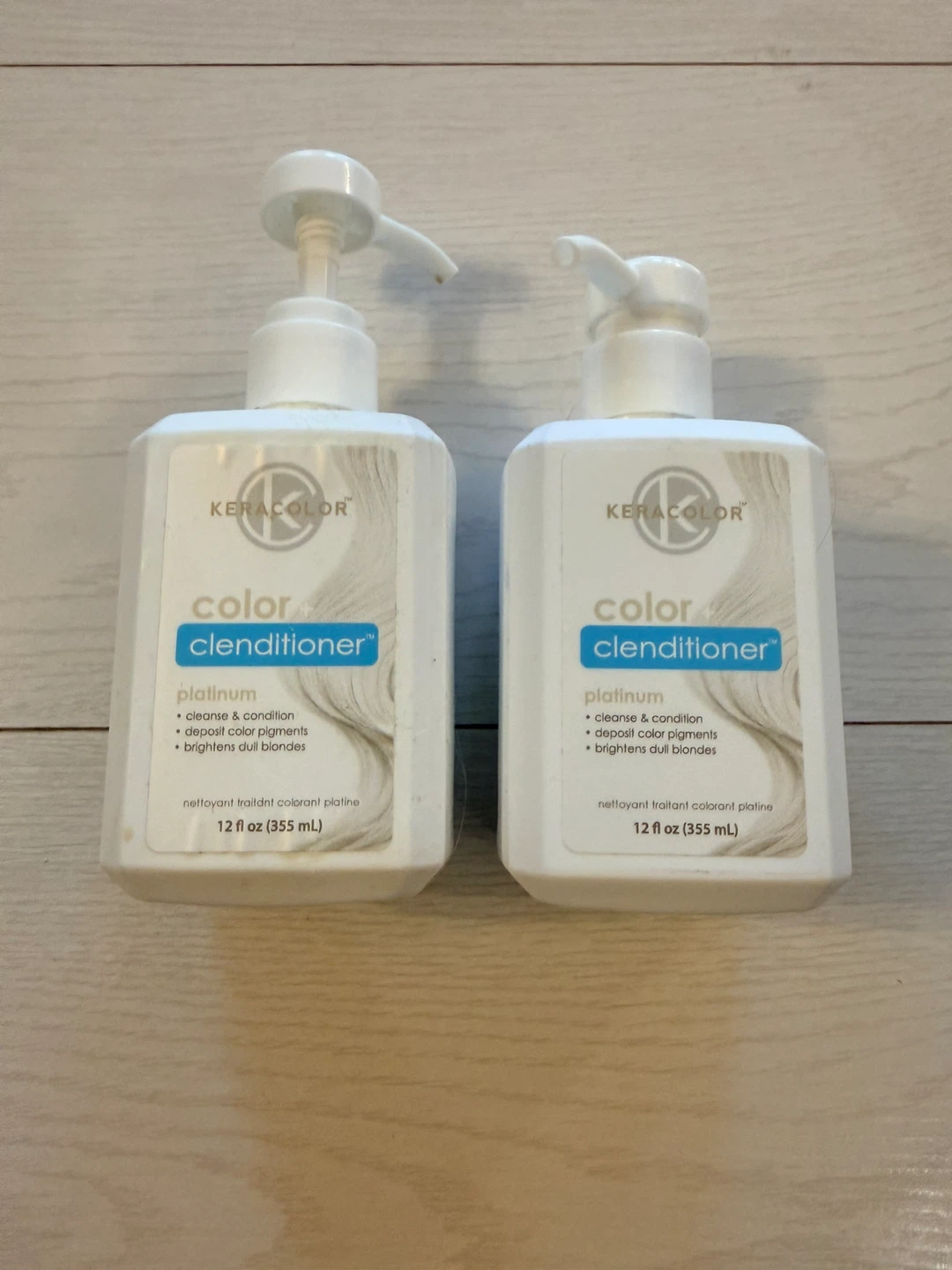 Keracolor Platinum Color + Clenditioner 12 oz Bottles (2-Pack)