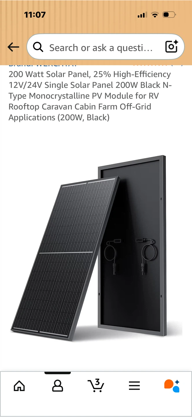 200W Monocrystalline Solar Panel Module - photo 3