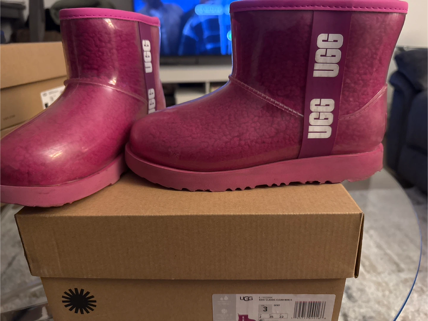 UGG Kids Pink Clear Mini Boots Size 3 - photo 2