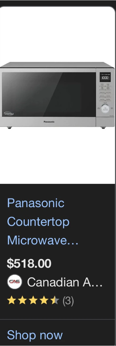 Panasonic Countertop Microwave Oven
