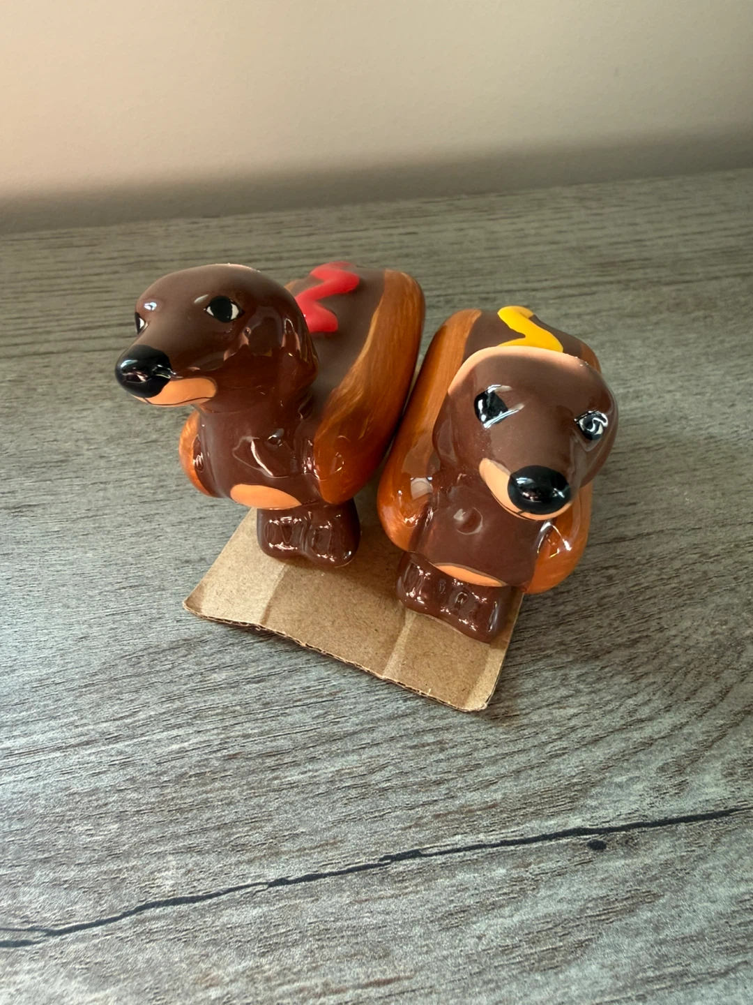 Hot Dog Dachshund Salt and Pepper Shakers