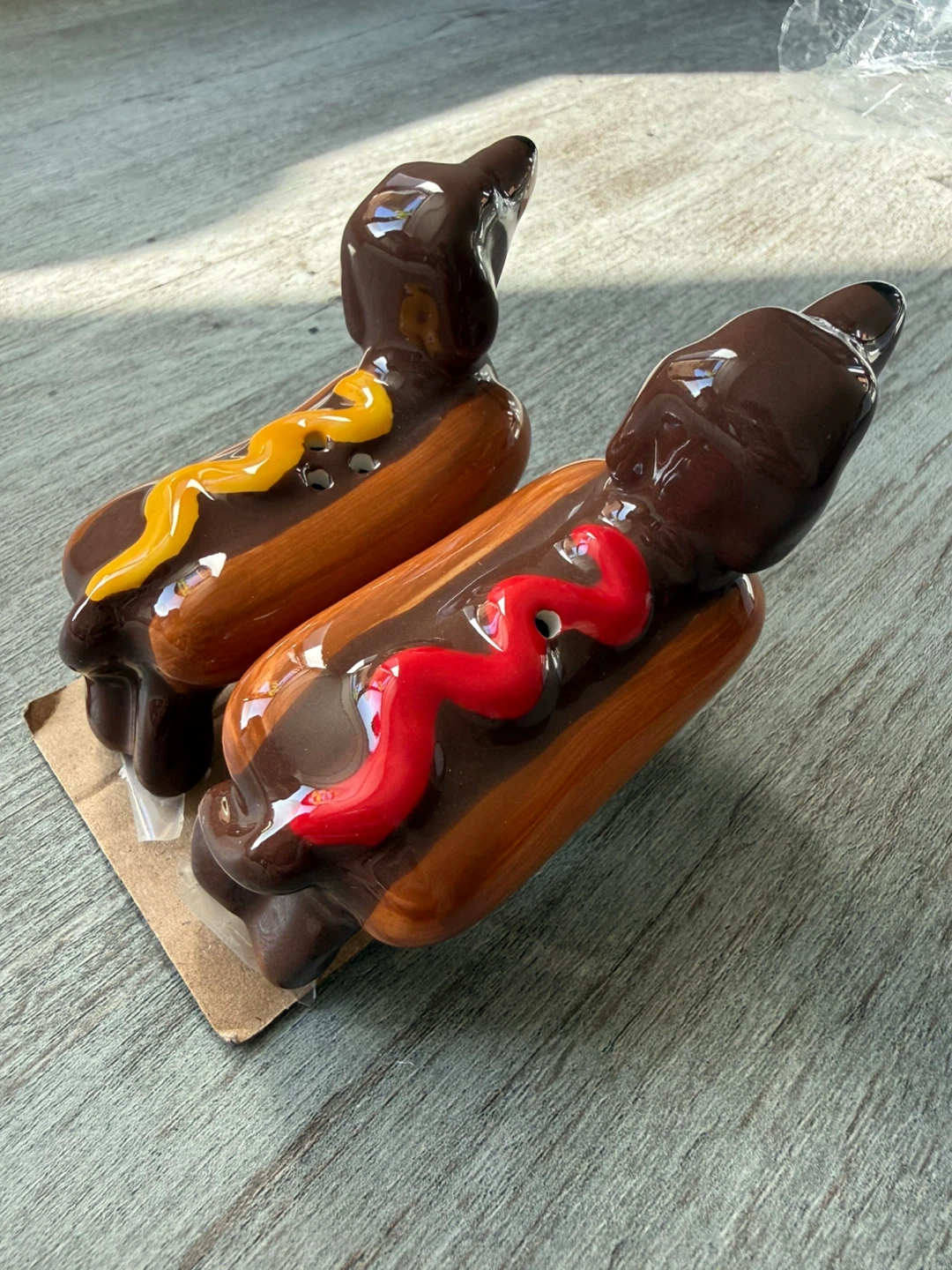 Hot Dog Dachshund Salt and Pepper Shakers - photo 4