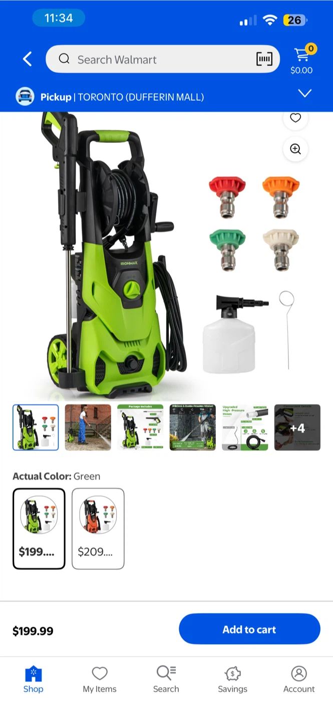 Green DEKO Pressure Washer with Accessories
