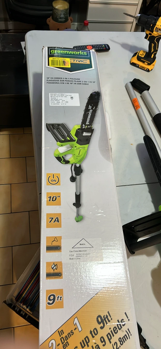 Greenworks 7-Amp 10" Corded 2-in-1 Pole Saw / Chainsaw - photo 5