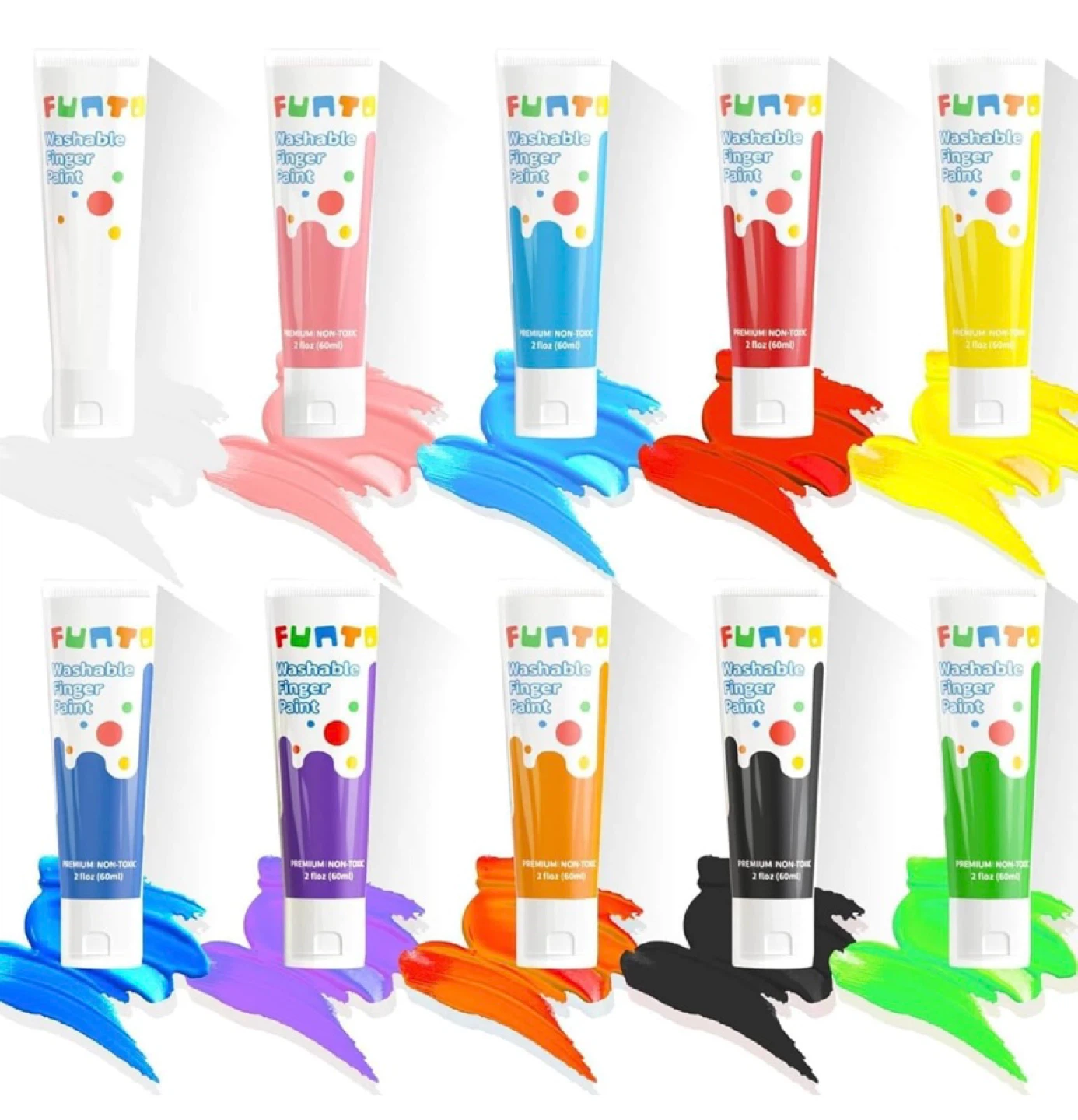 New Washable Finger Paint for Kids, 10 Assorted Colours - photo 3