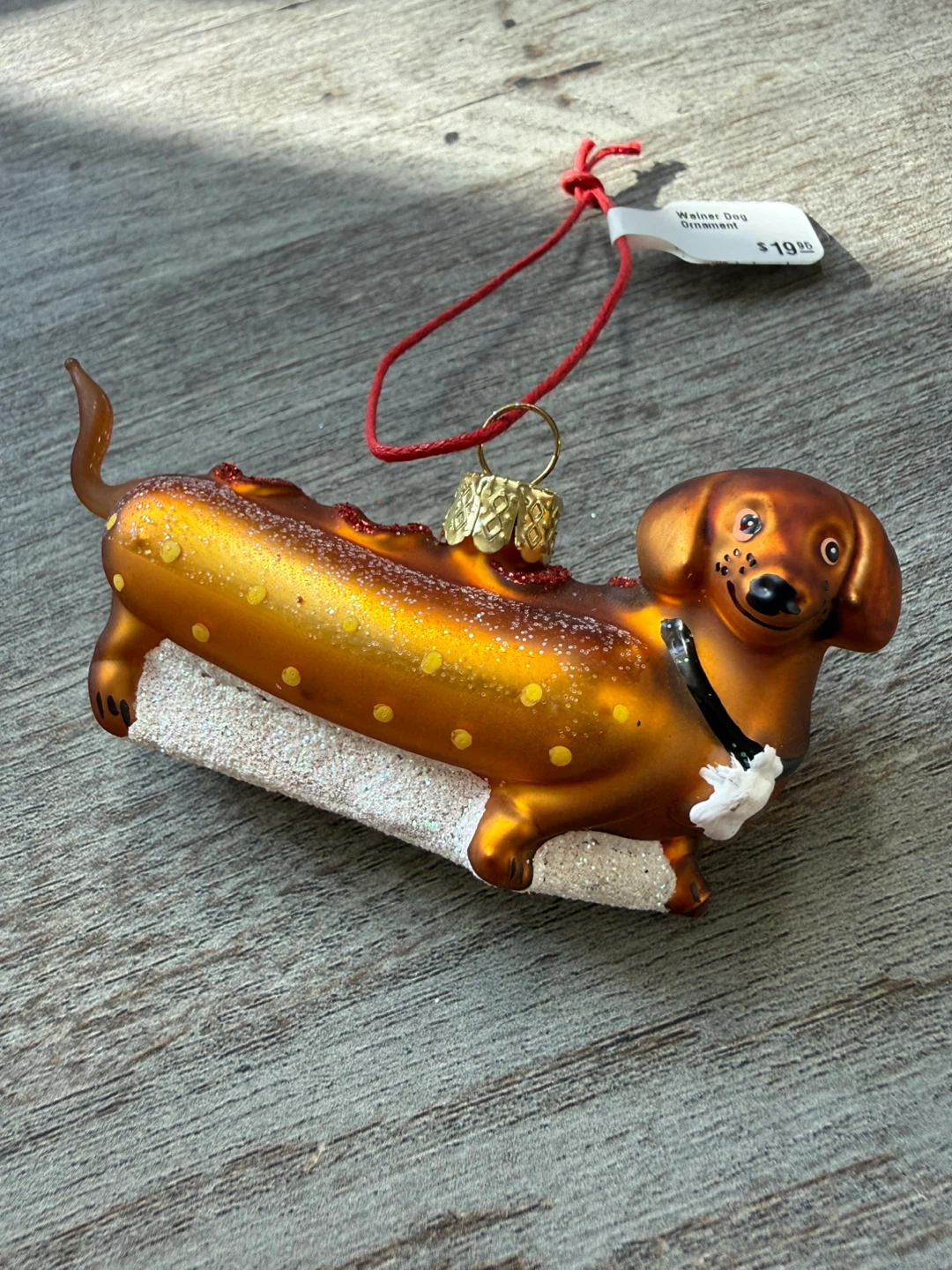 Dachshund Hot Dog Ornament - photo 2