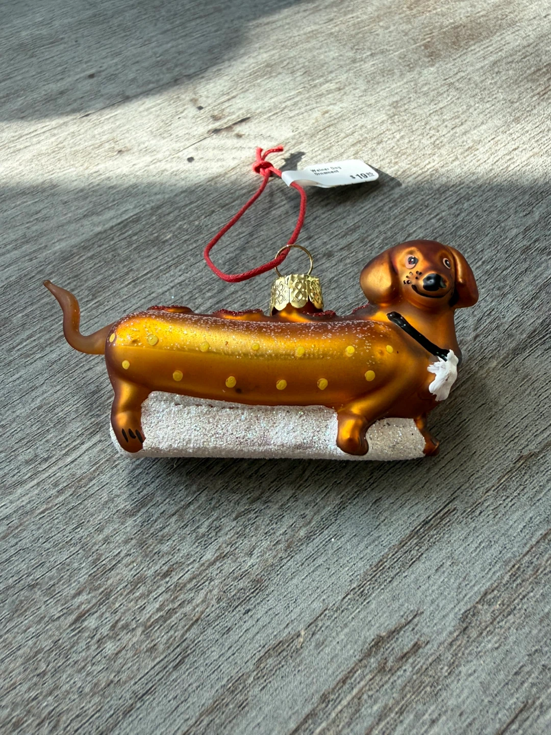 Dachshund Hot Dog Ornament
