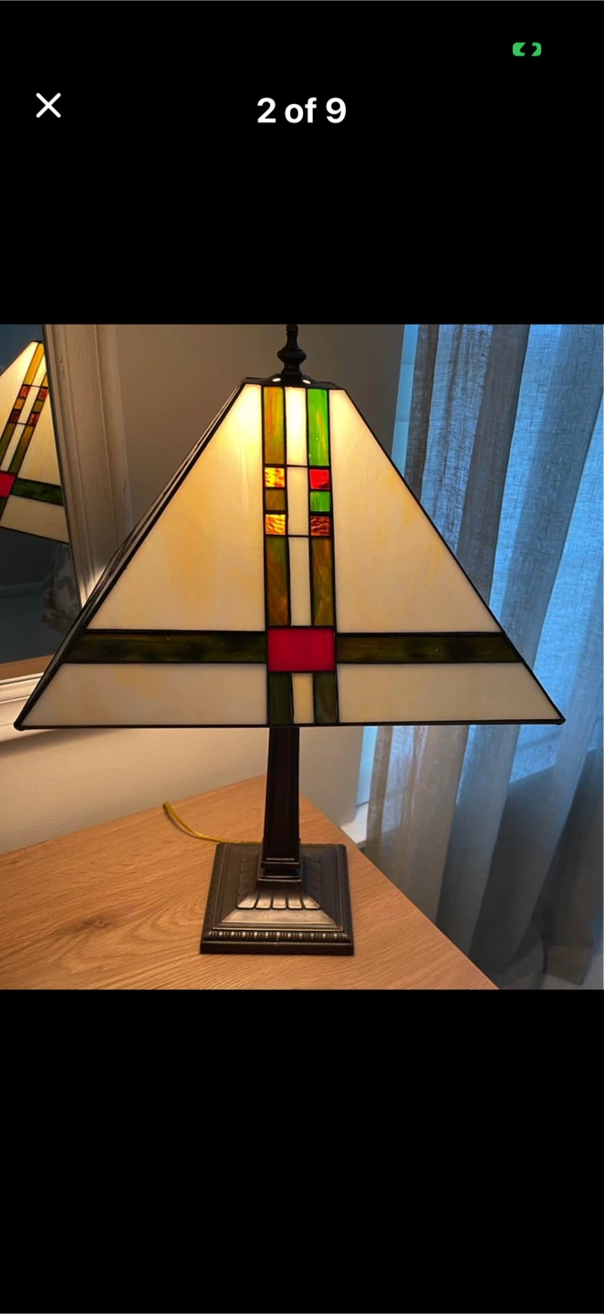 Vintage Tiffany-style Lamp - Mission / Prairie Style