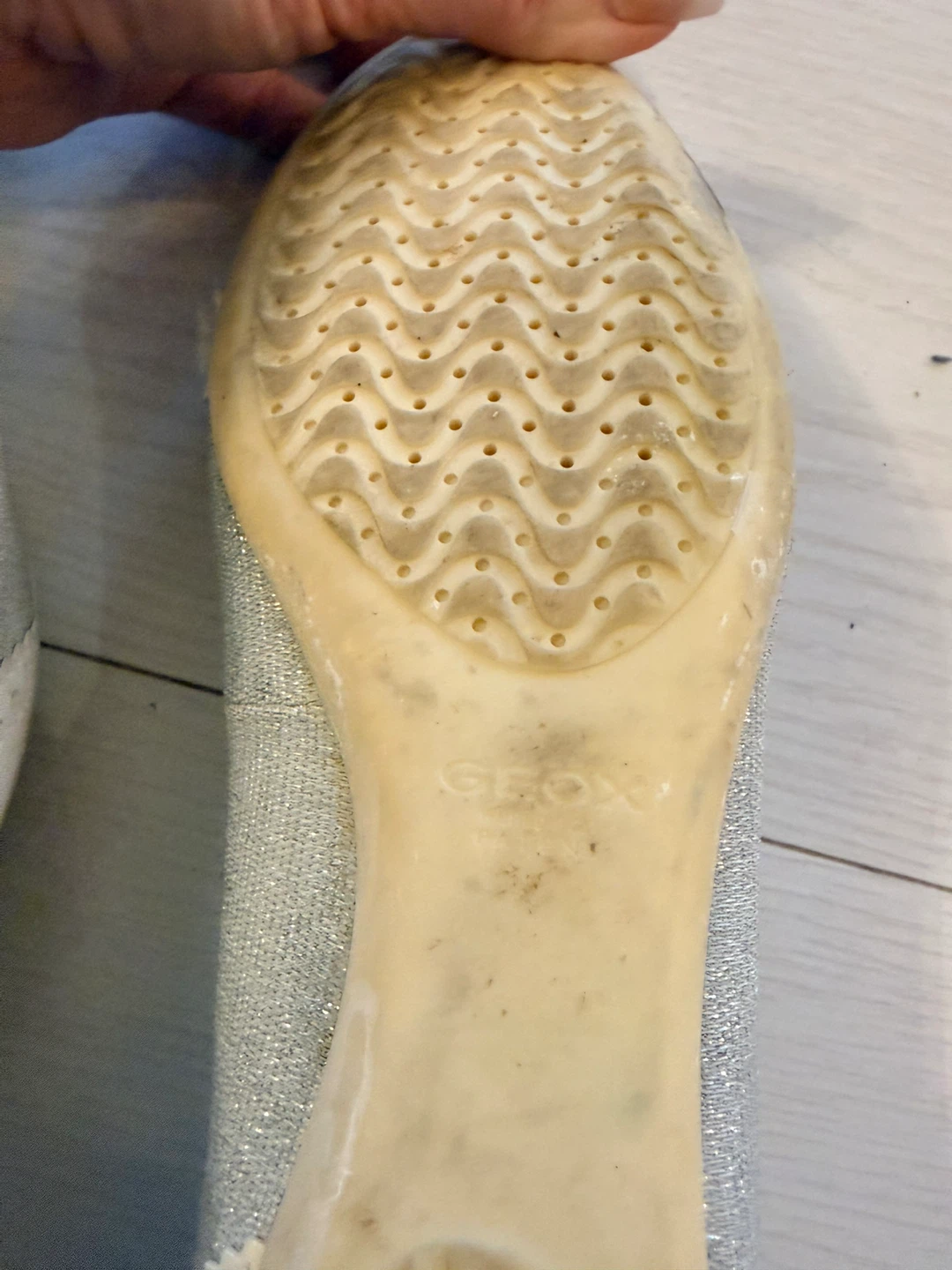 Geox Silver & White Ballet Flats - photo 3