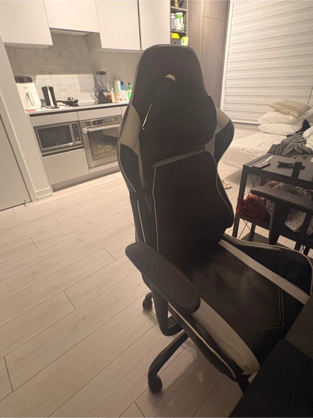Black Gaming Chair with White Trim - photo 2