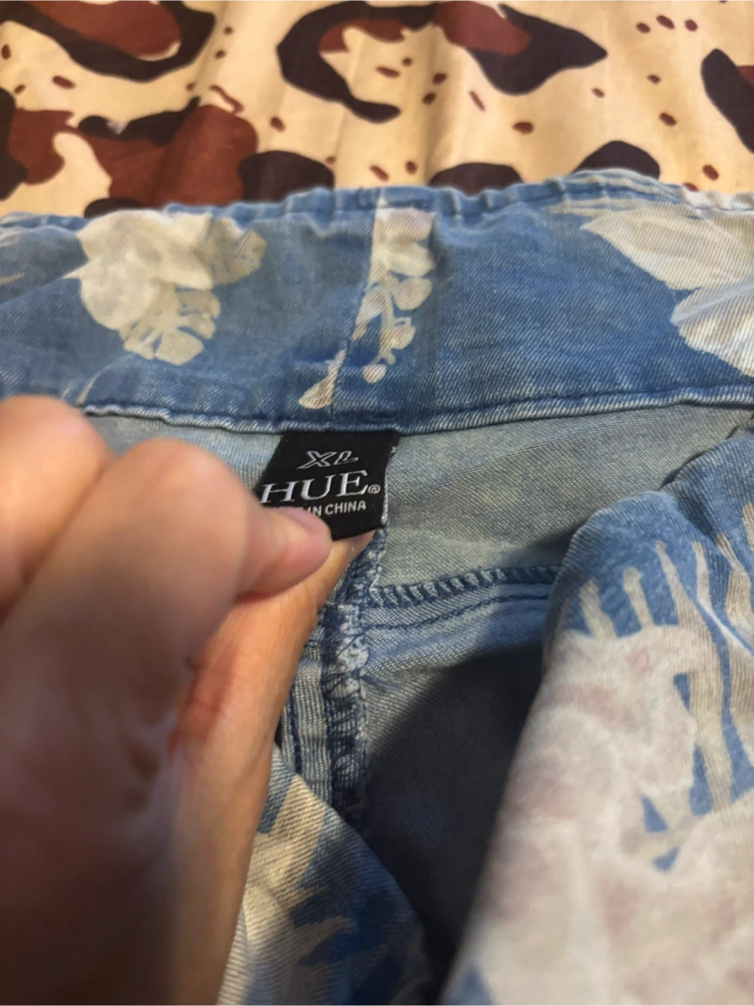 HUE Floral Print Denim Jeans XL - photo 2