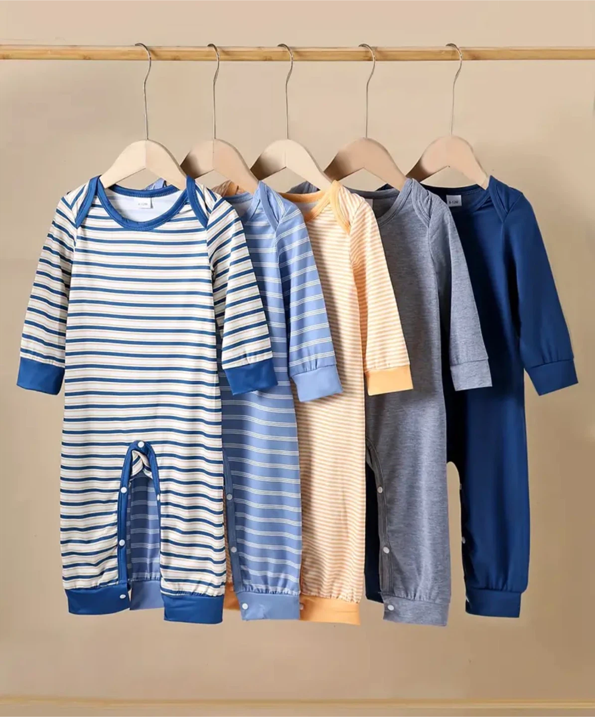 Baby Onesie Set with Hats and Bibs - Blue Transportation Theme