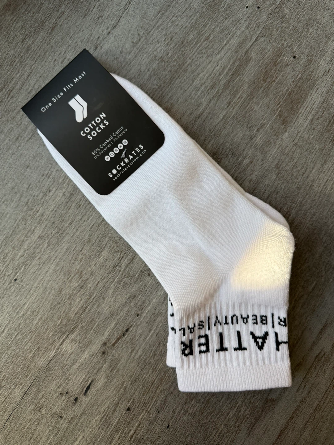 Chatters White Cotton Socks One Size Fits Most - photo 5